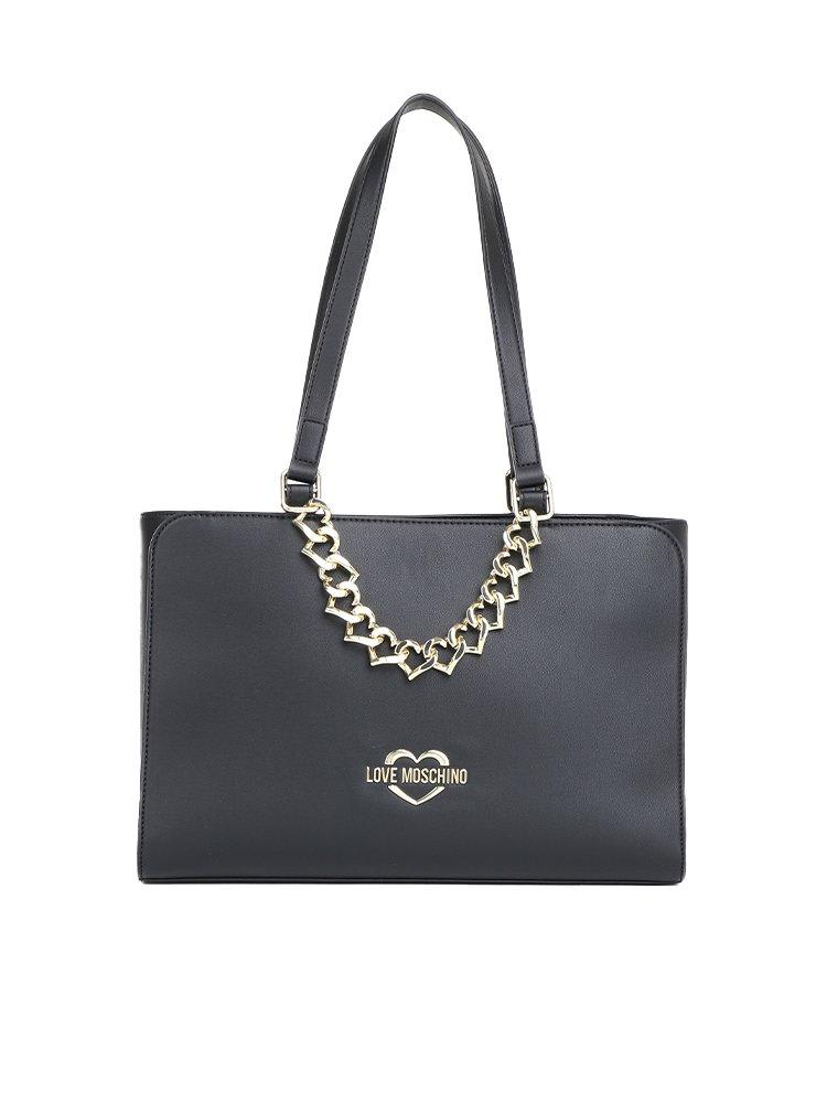 Love Moschino Chain-link Logo-plaque Tote Bag