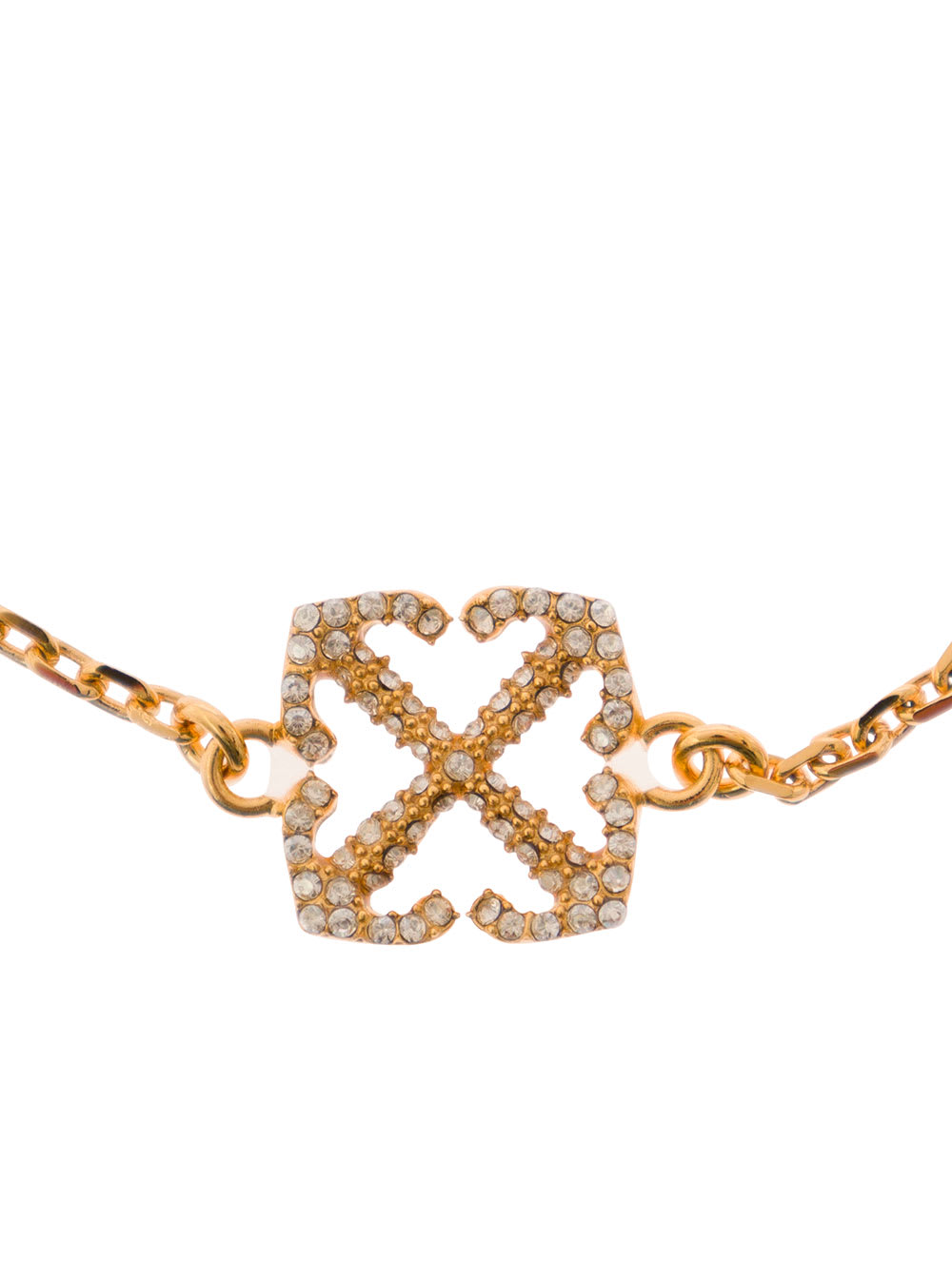 Shop Off-white Pave Arrow Bracelet Gold No Color In Oro