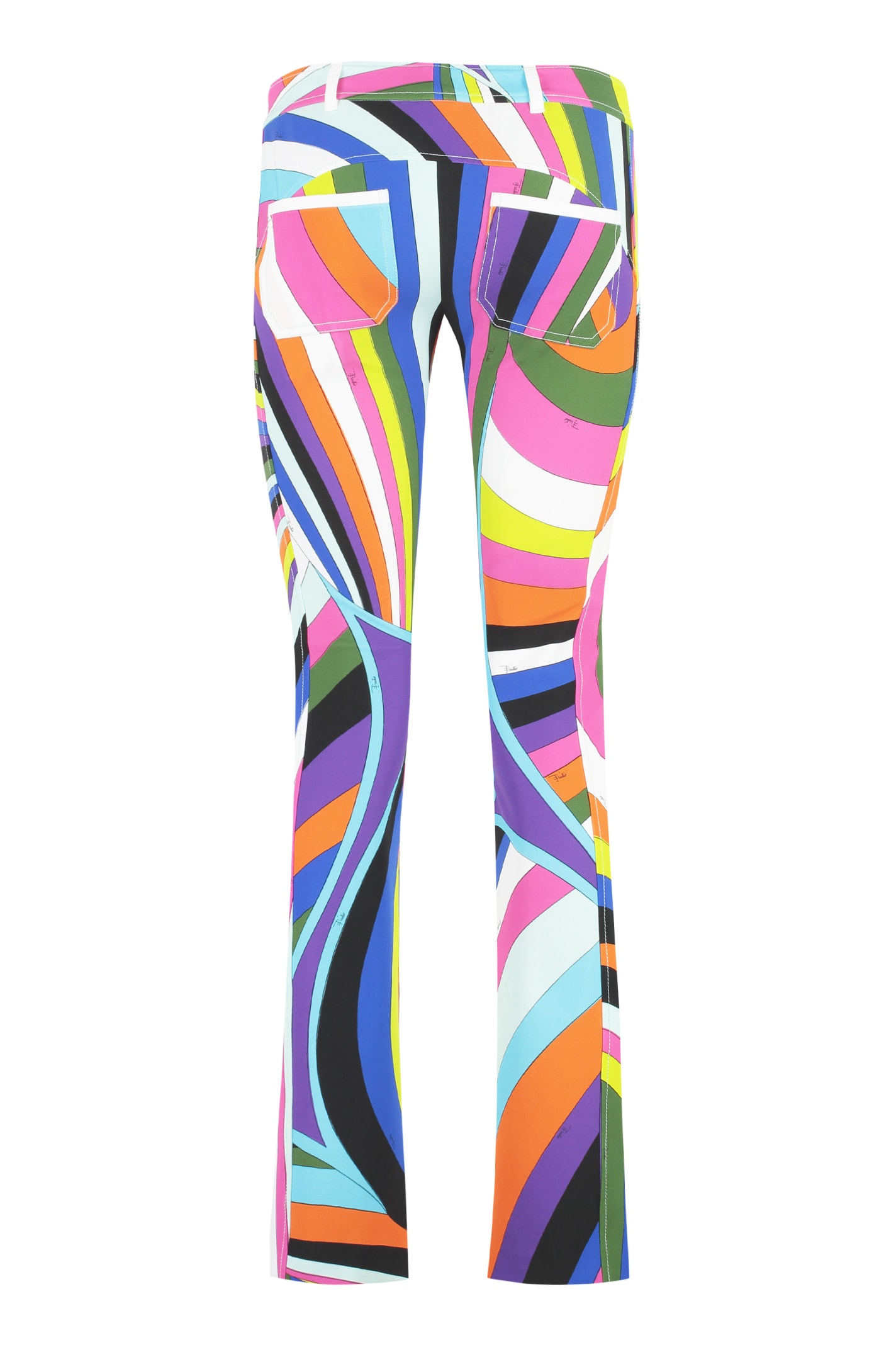 Shop Emilio Pucci Printed Cropped Trousers In Multicolor