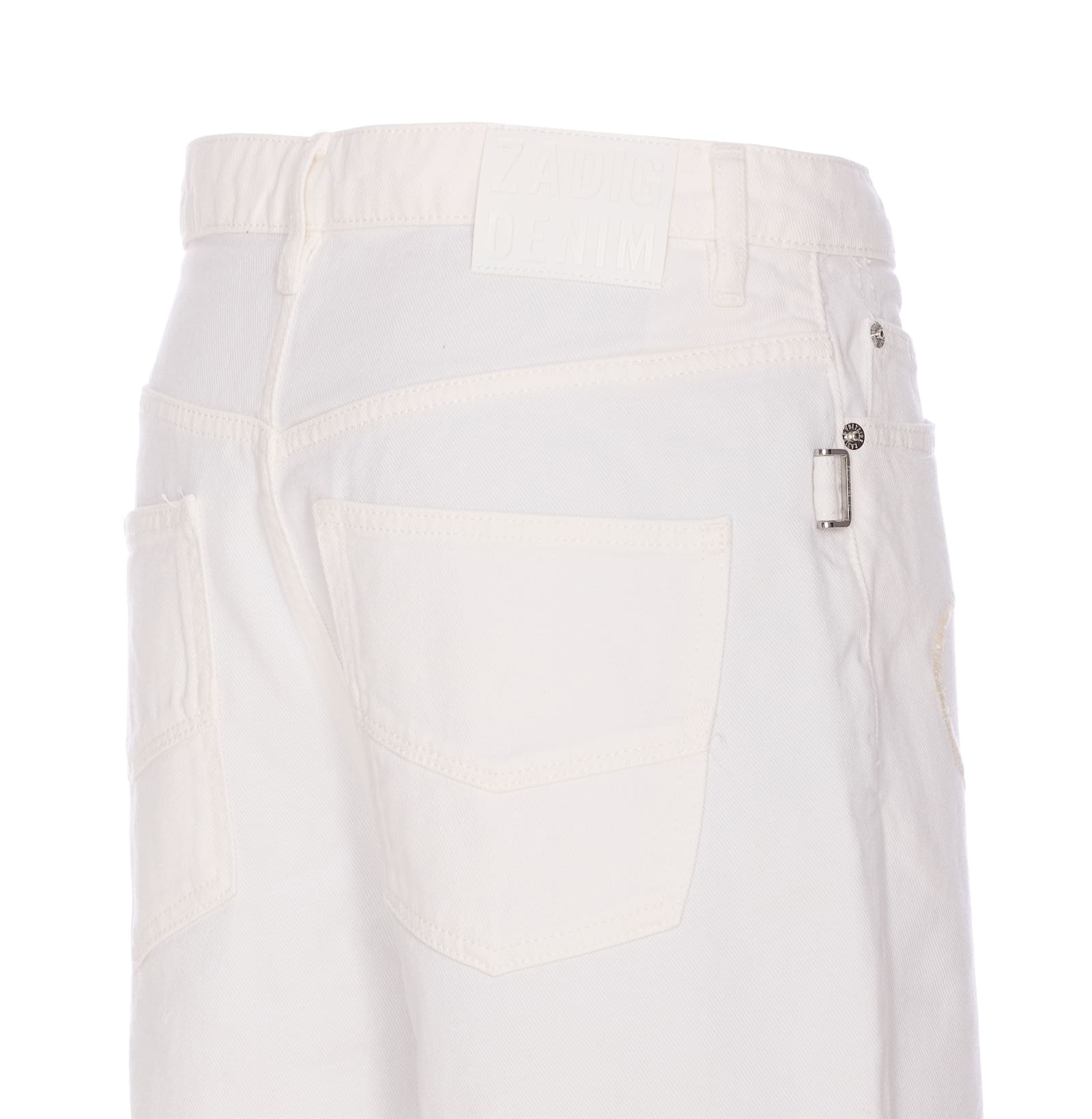 Zadig & Voltaire Elio Denim Pants In White