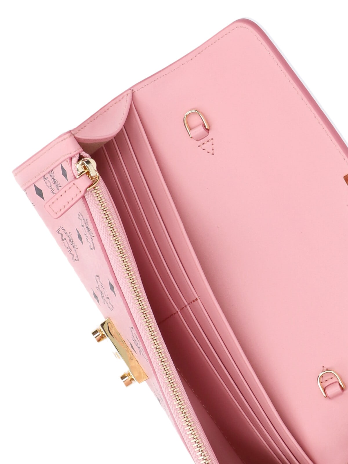 Mcm Gold-tone Hardware Wallets With Timeless Style In Pink