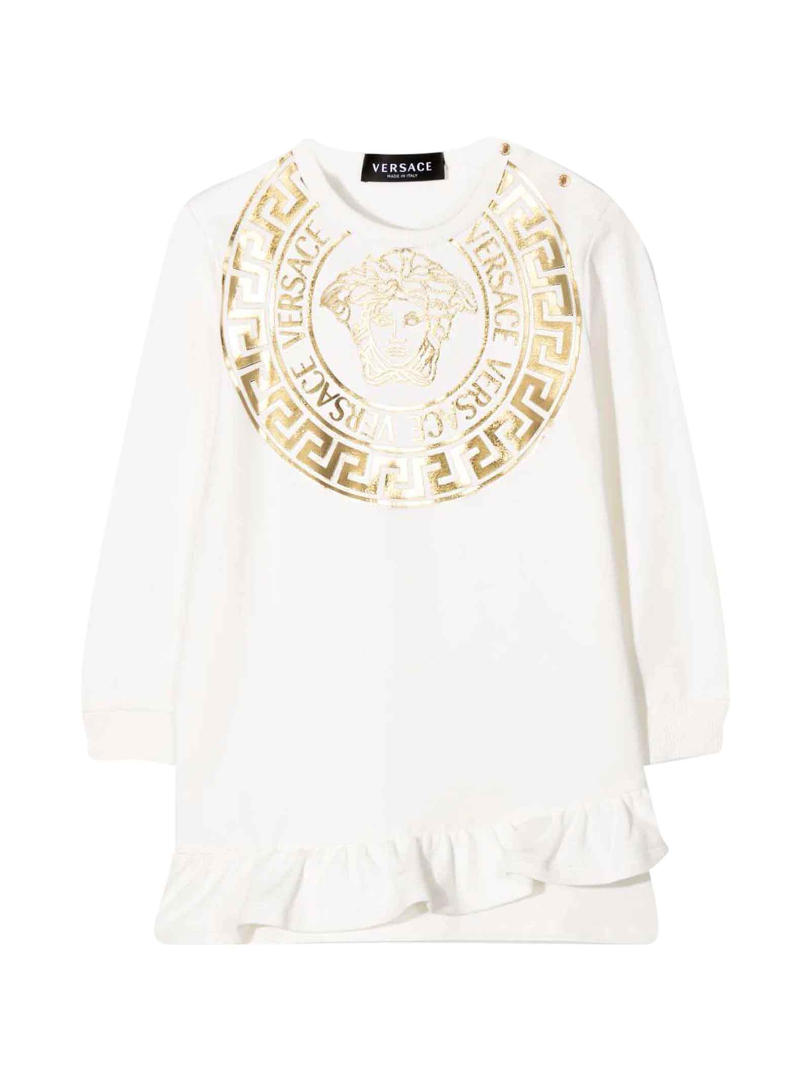 Versace White / Gold Dress Baby Kids