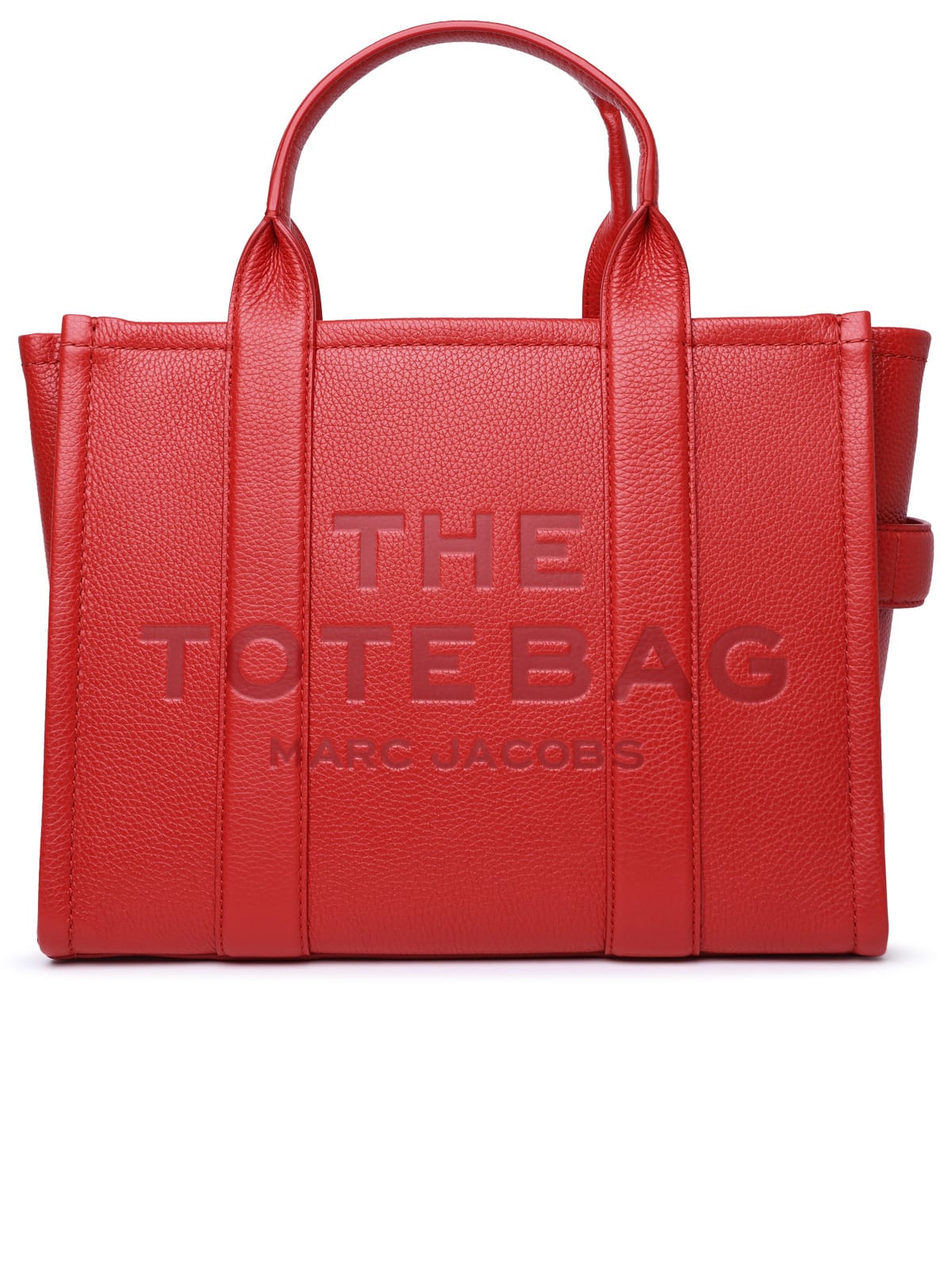 Shop Marc Jacobs Red Leather Small Tote Bag