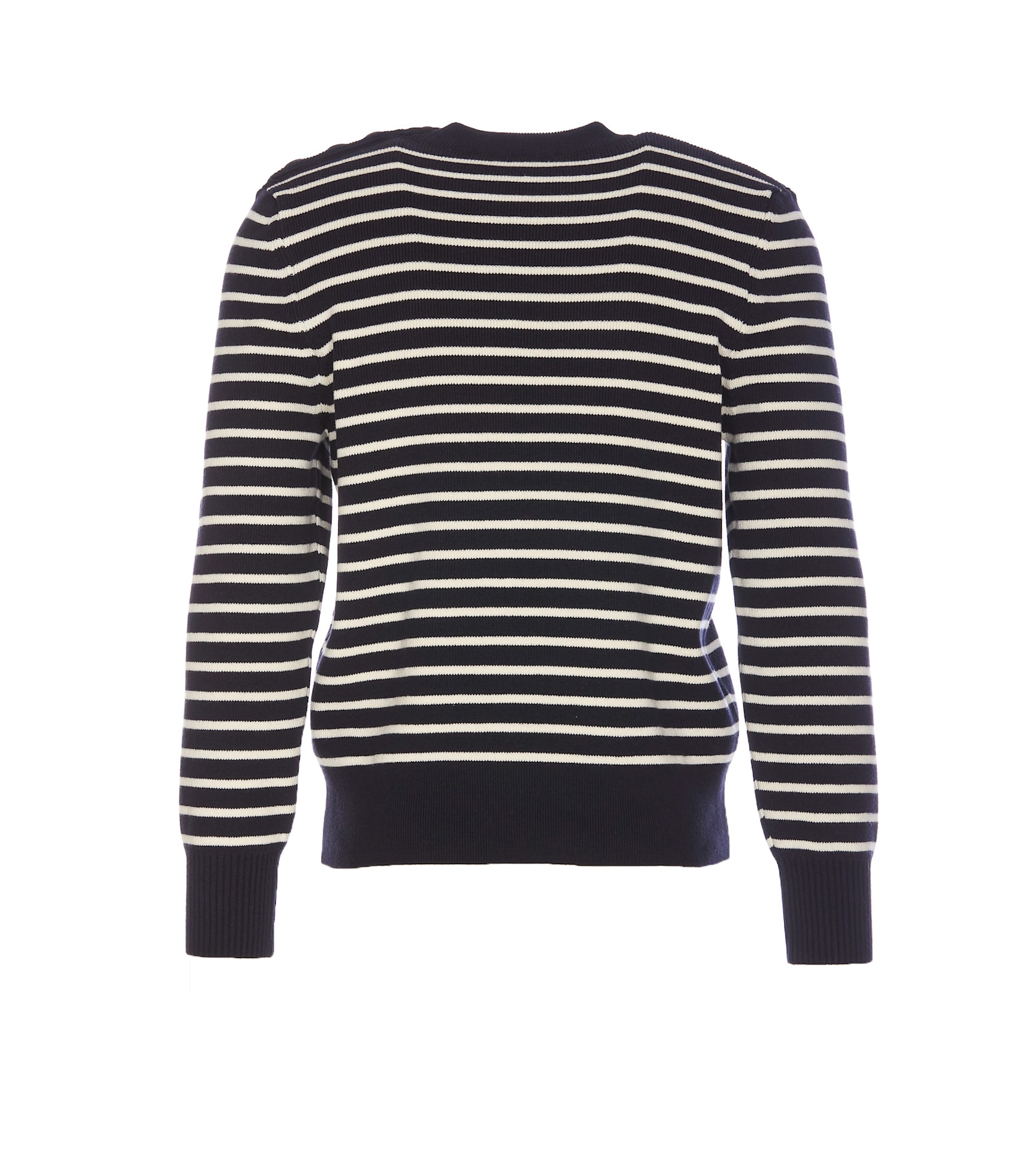 Shop Ami Alexandre Mattiussi Ami Logo Classic Sailor Pullover In Blue