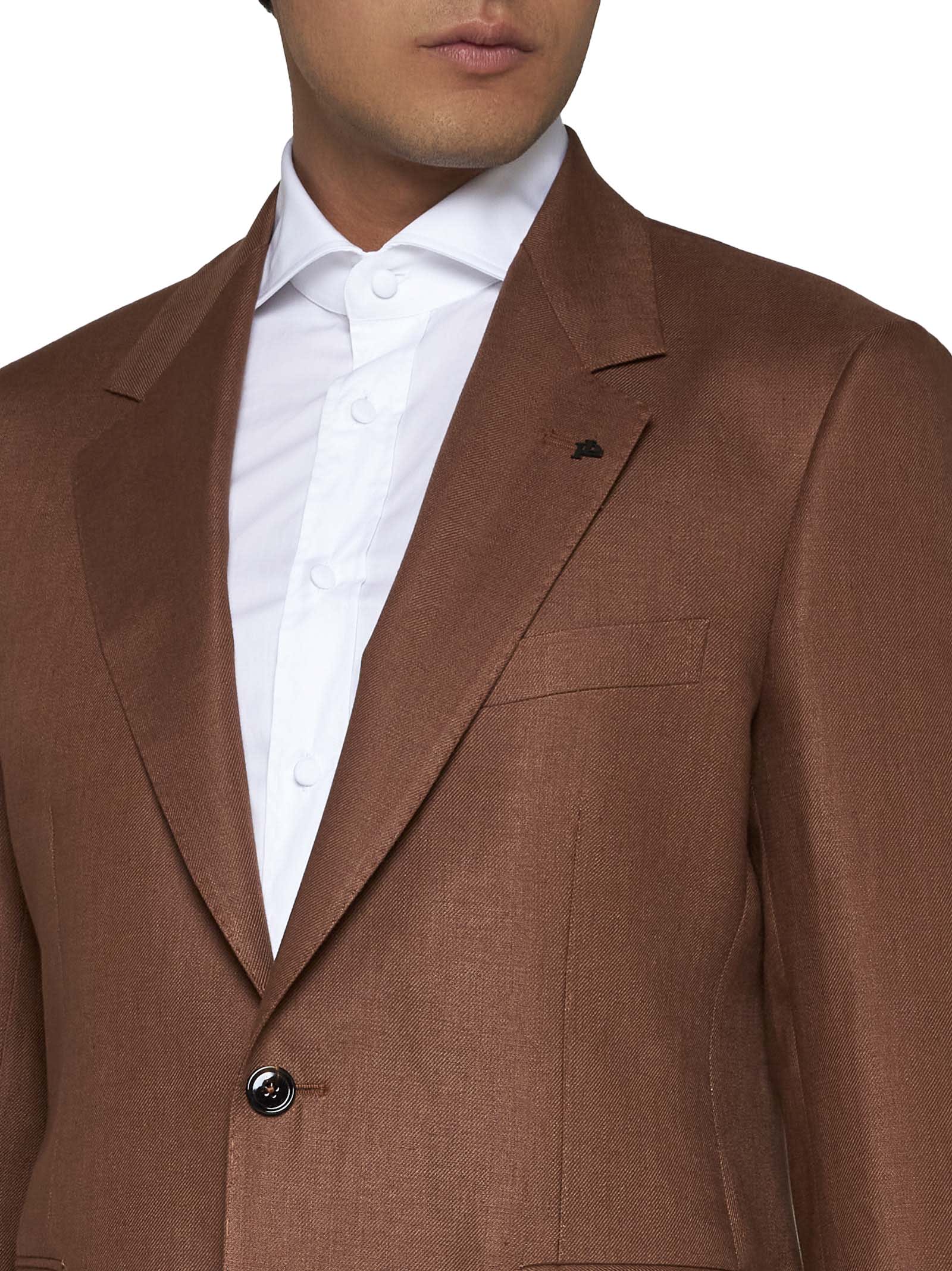 Shop Tagliatore Blazer In Coccio