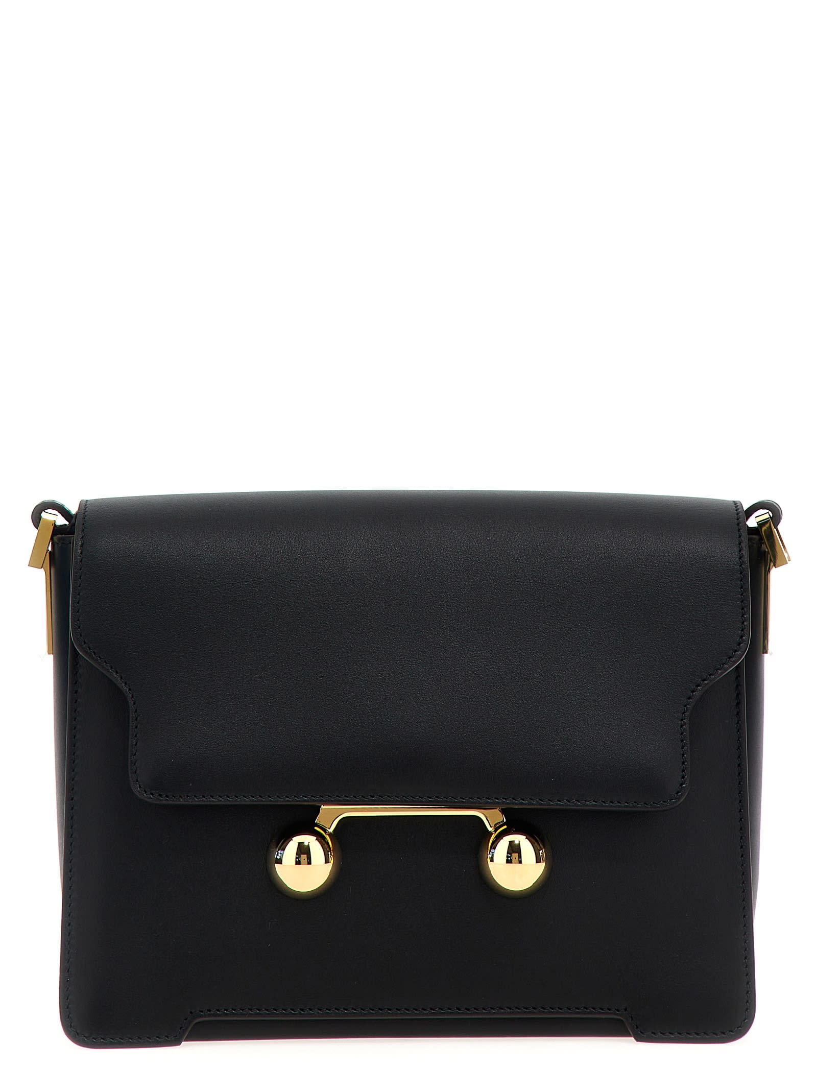 Shop Marni Trunkaroo Medium Shoulder Bag In Black