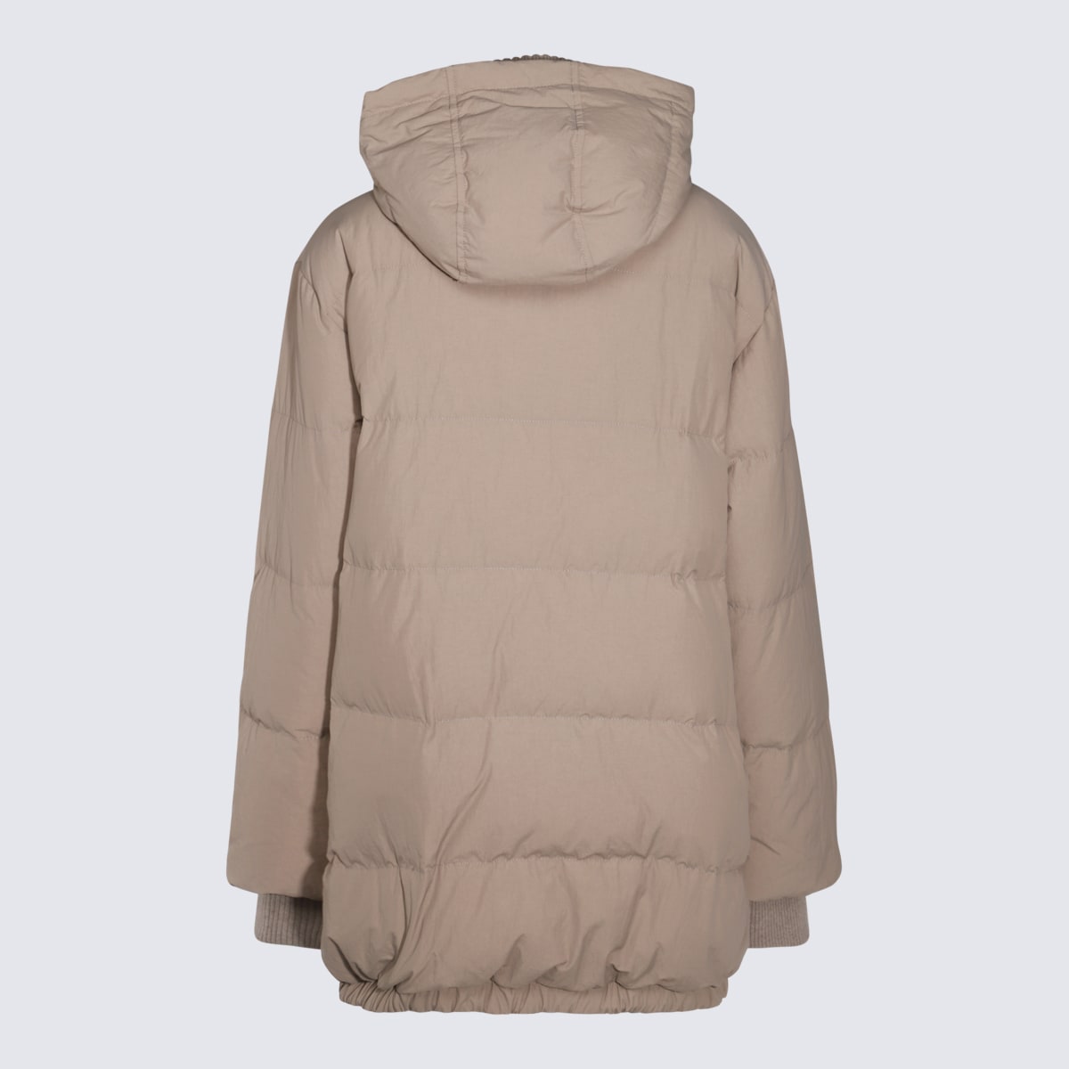 Shop Brunello Cucinelli Beige Down Jacket