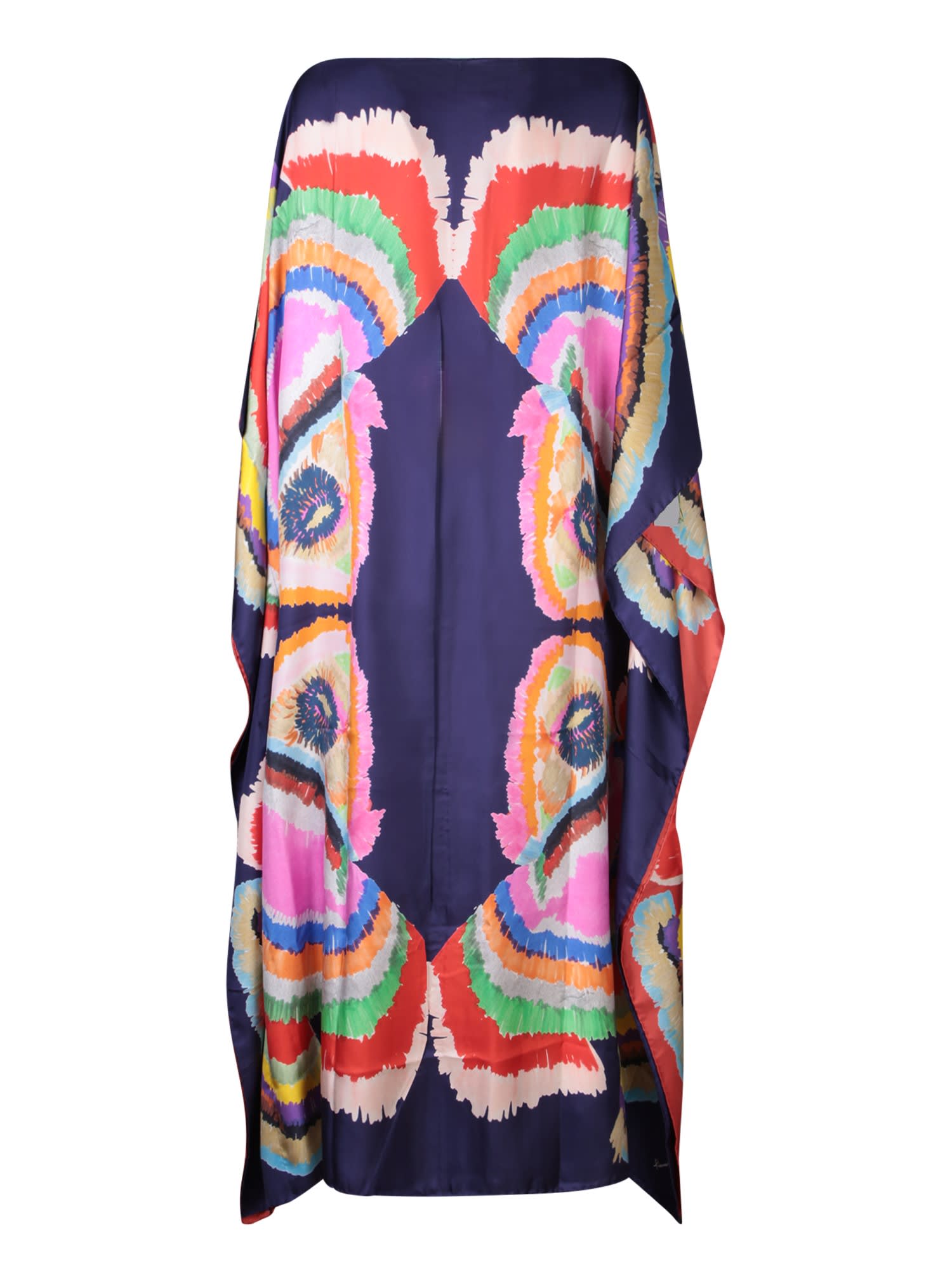 Shop Rianna + Nina Psaraki Paradisos Coral Kaftan In Blue