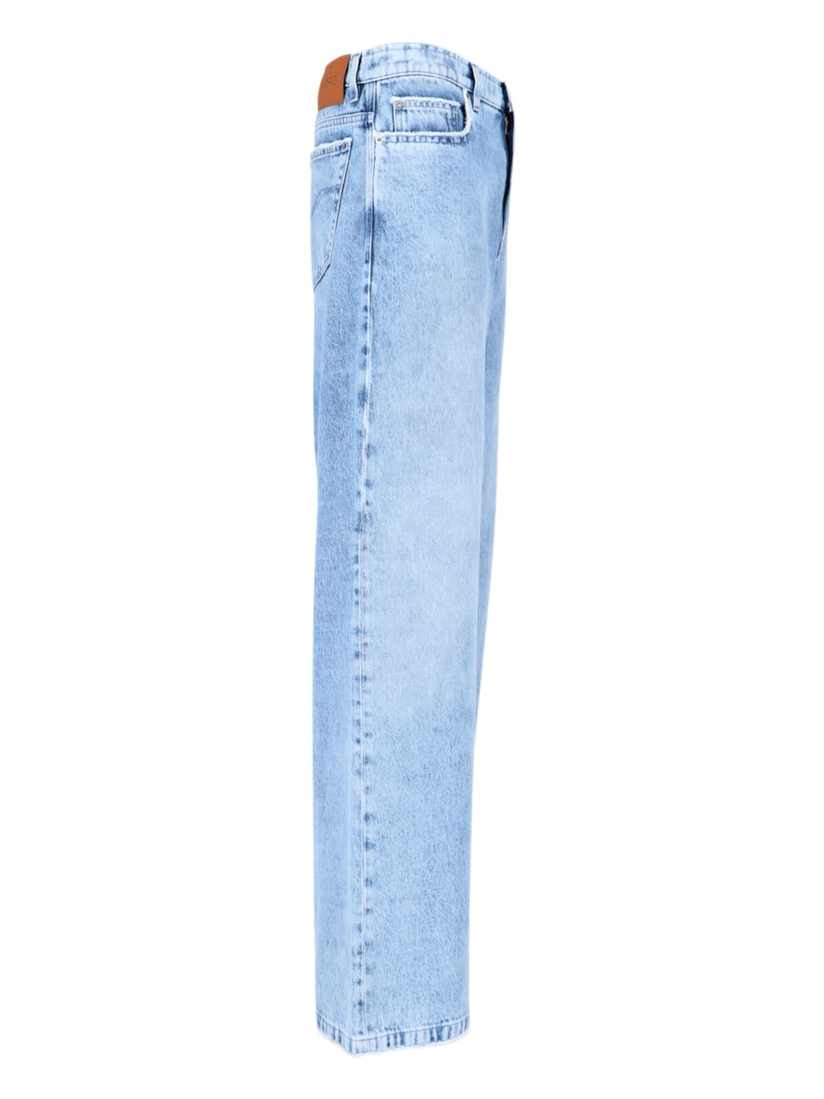 Shop Versace Logo Straight Jeans In Light Blue