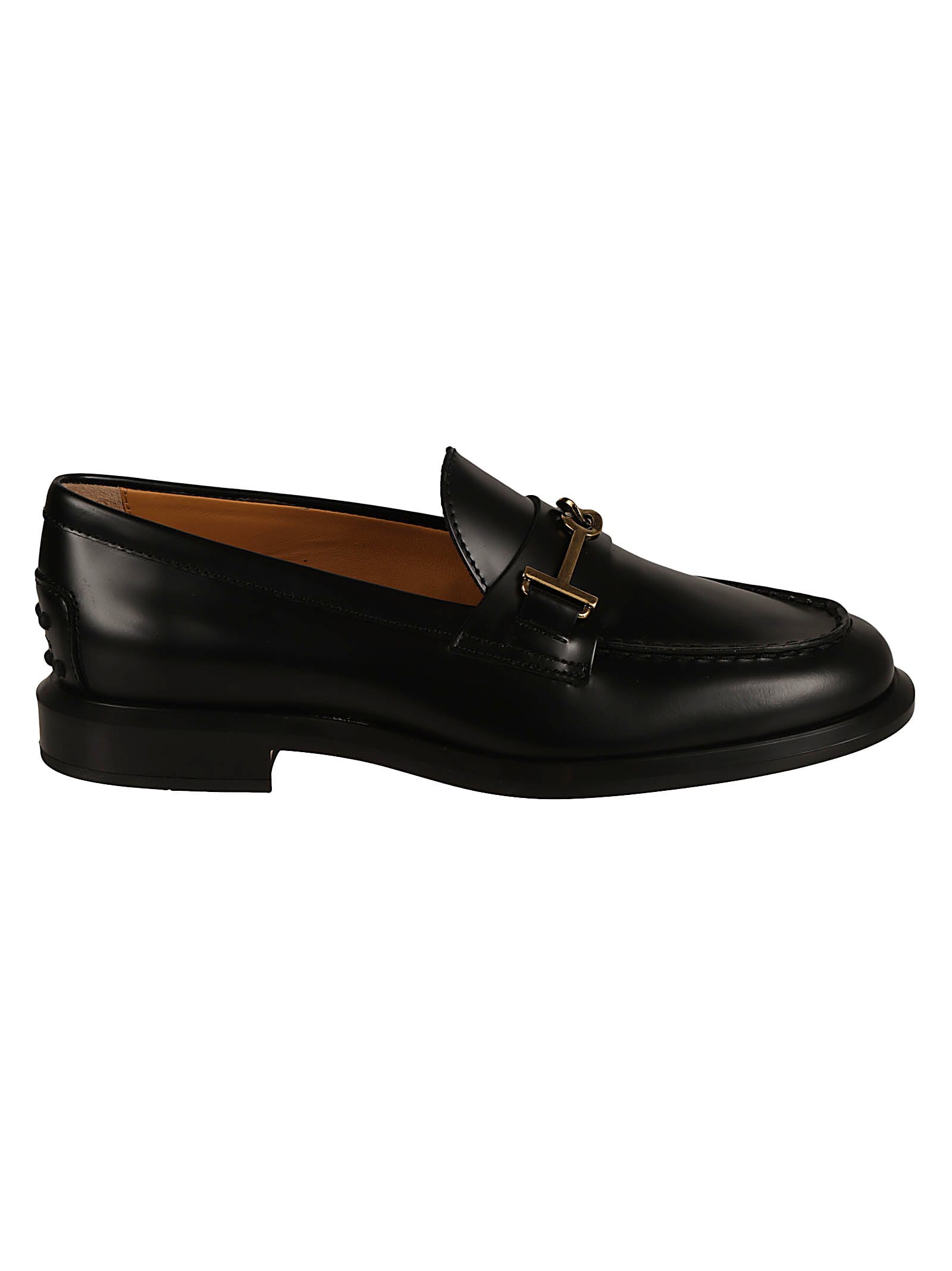 Shop Tod's 66k T-ring Loafers In Black