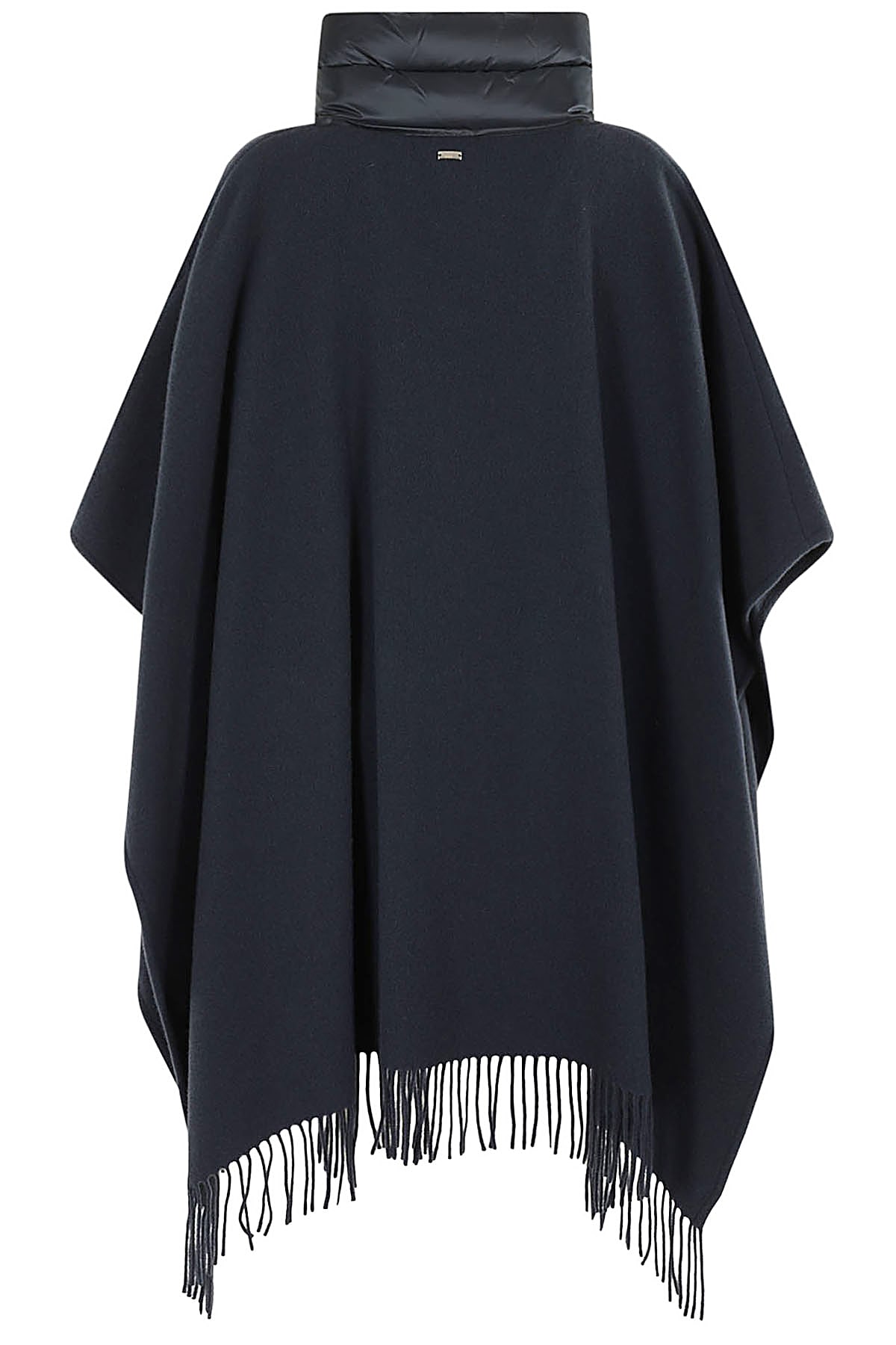 Shop Herno Poncho Warmy In Blu Navy