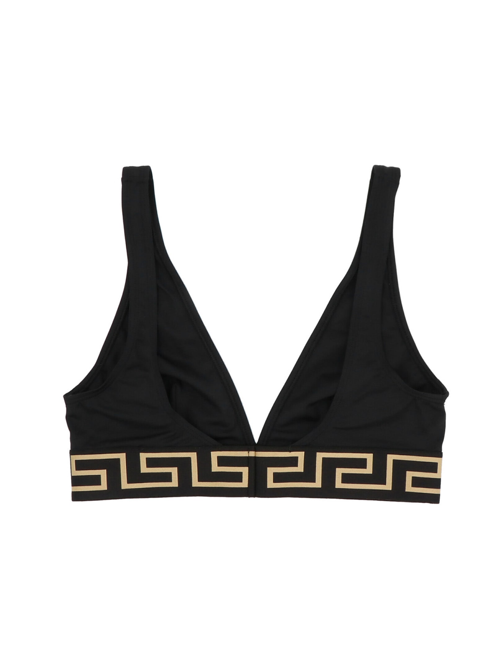 Shop Versace Top Bikini Greca E Medusa In Black
