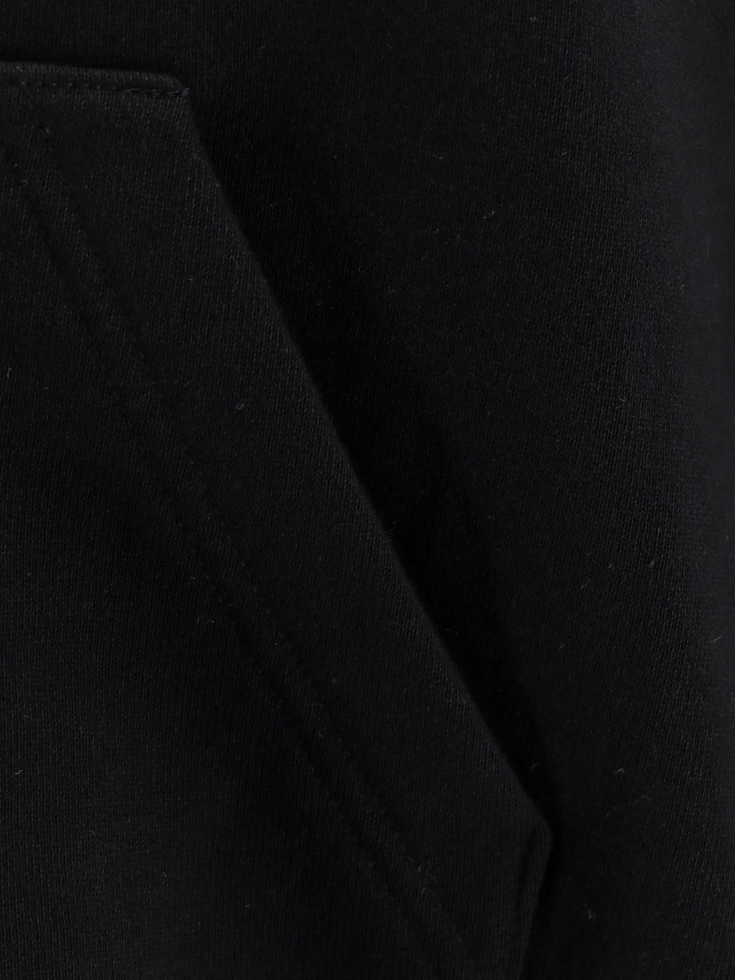Sacai Graphic Hooded Sweatshirt And Kangaroo Pocket In Black