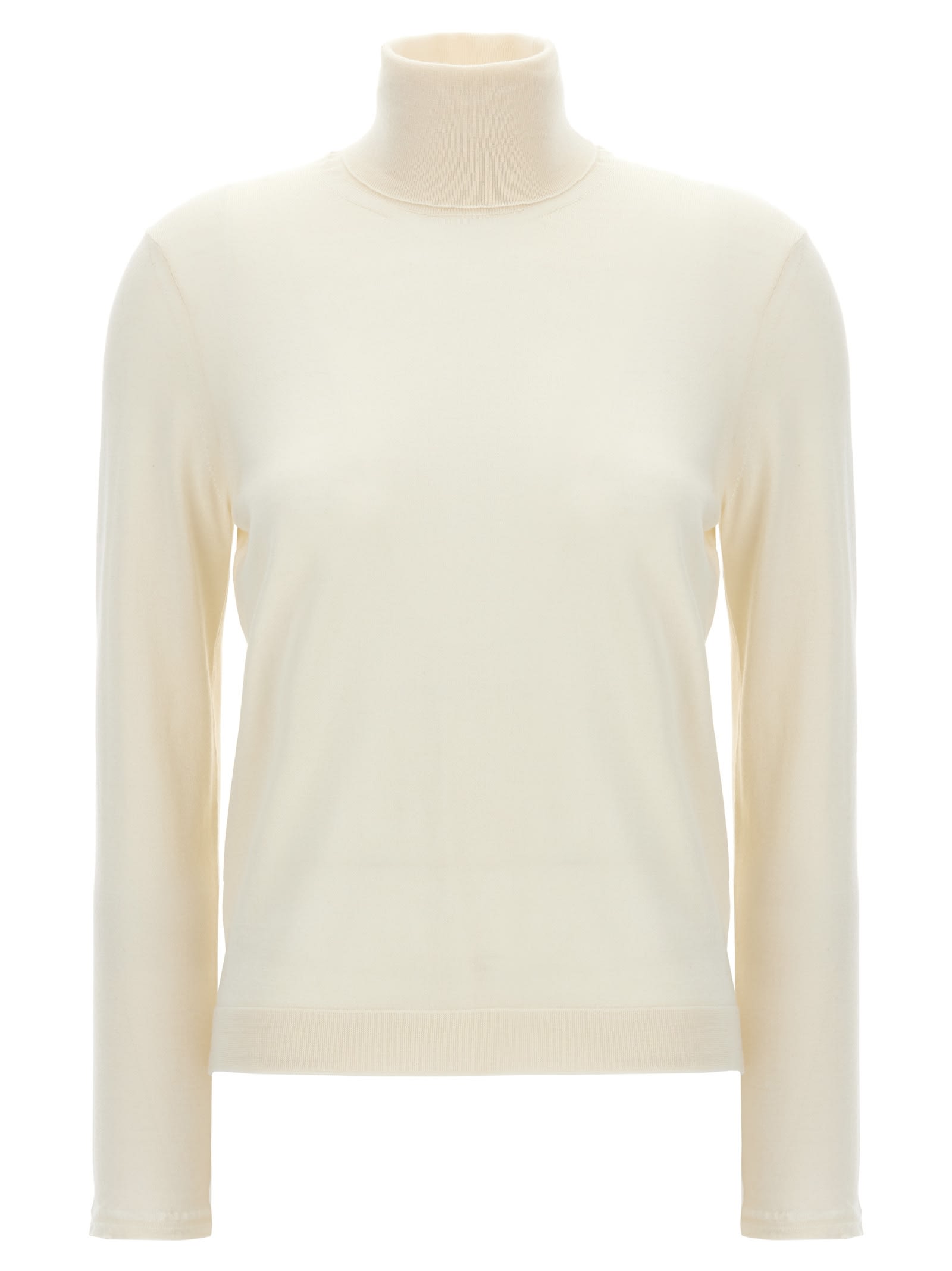 Shop Tom Ford Silk Cashmere Turtleneck Sweater In White