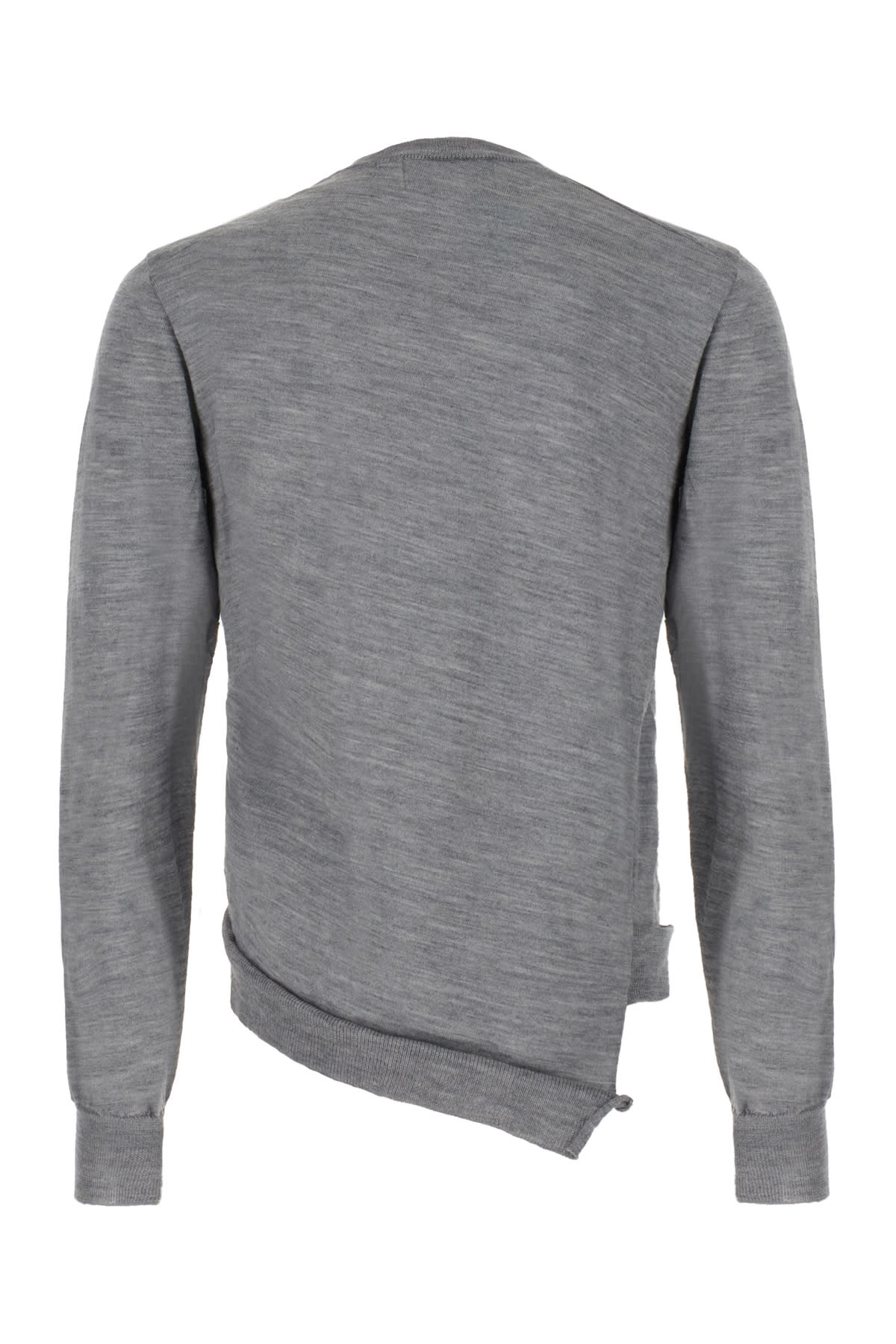 Shop Comme Des Garçons Shirt Grey Wool Sweater In 3