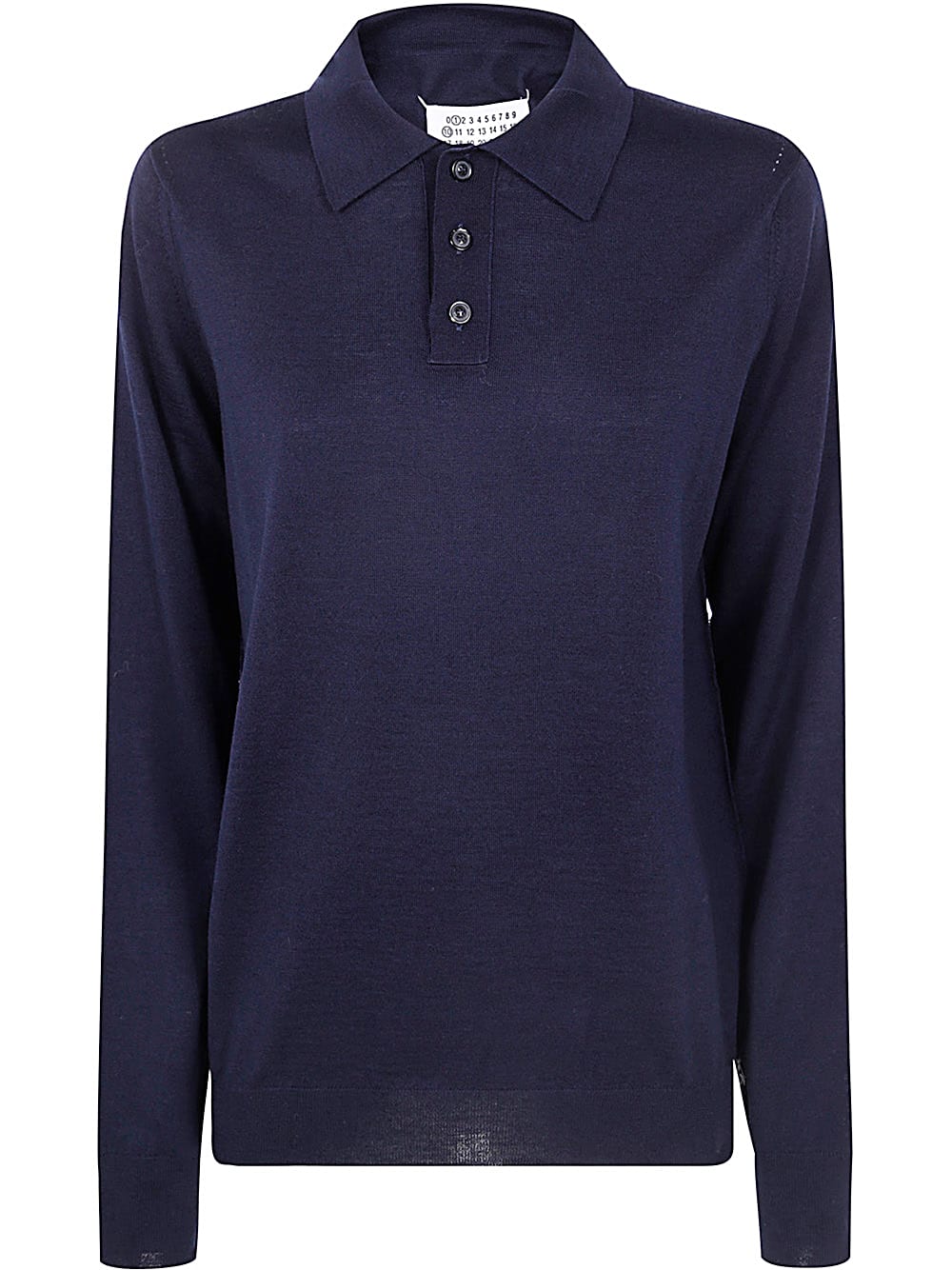 Shop Maison Margiela Polo Shirt In Navy