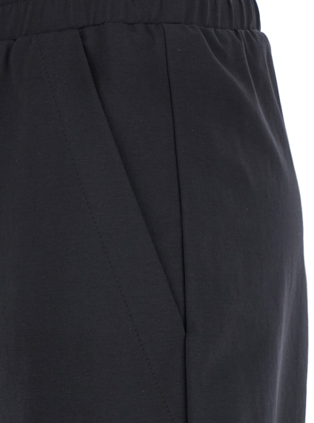Merci Blakc Pants With Elastic Waist In Fabric Woman In Black
