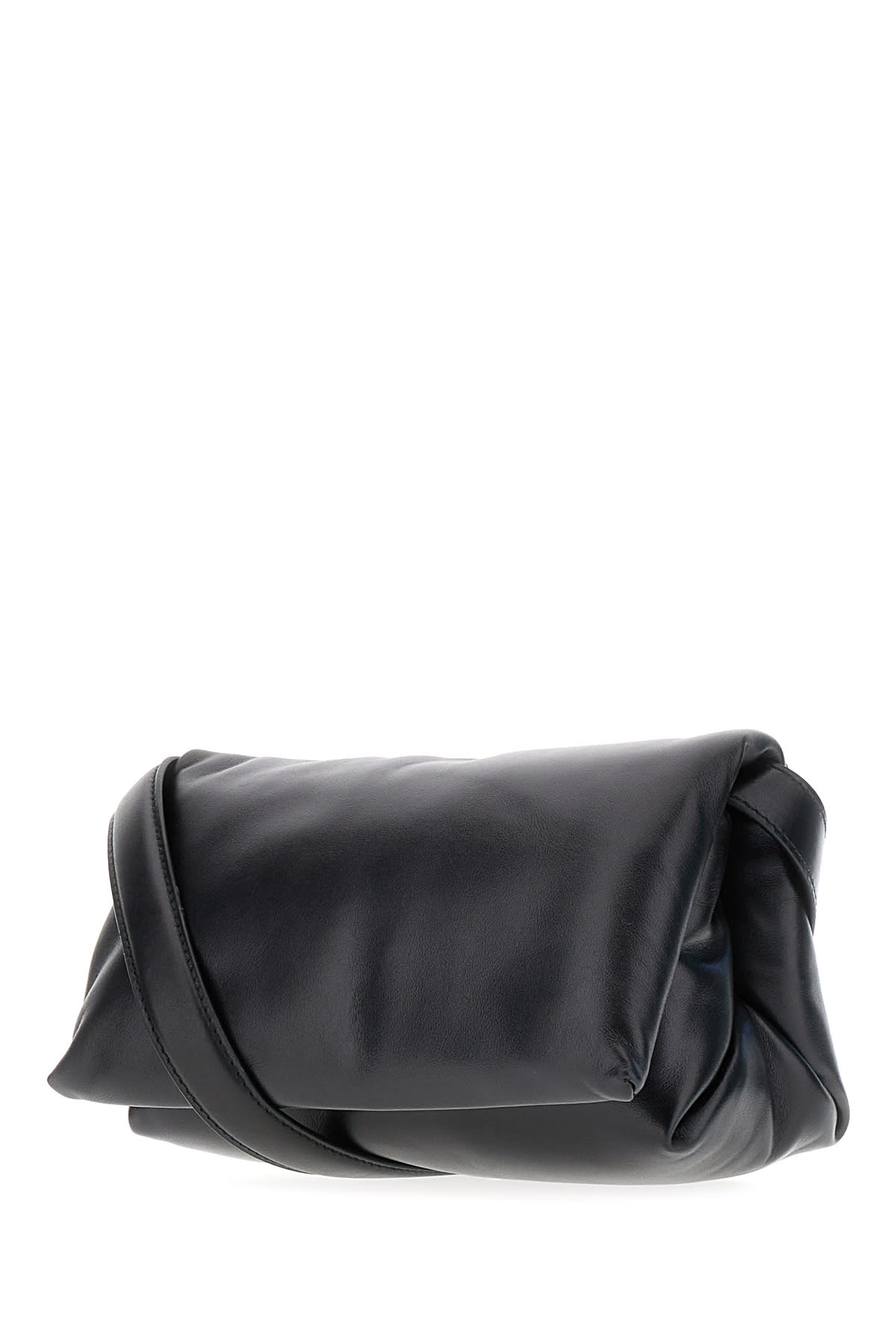 Shop Marni Black Leather Prisma Crossbody Bag In 00n99