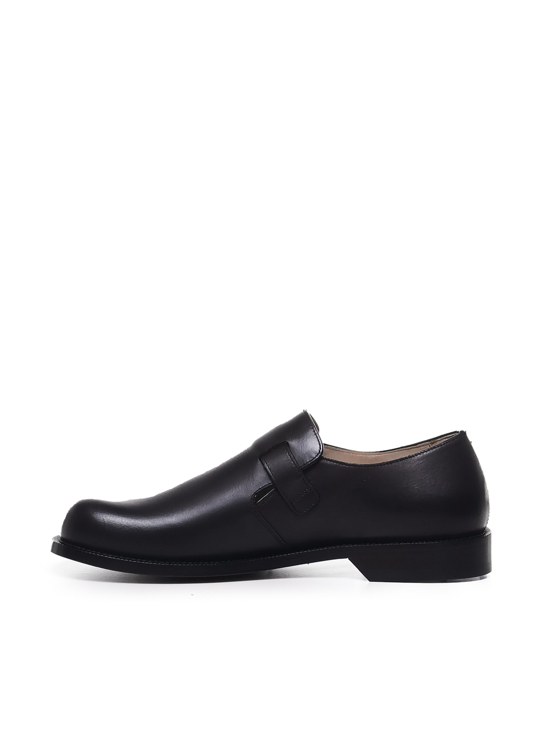 Shop Loewe Campo Buckle Derby In Calfskin In Black