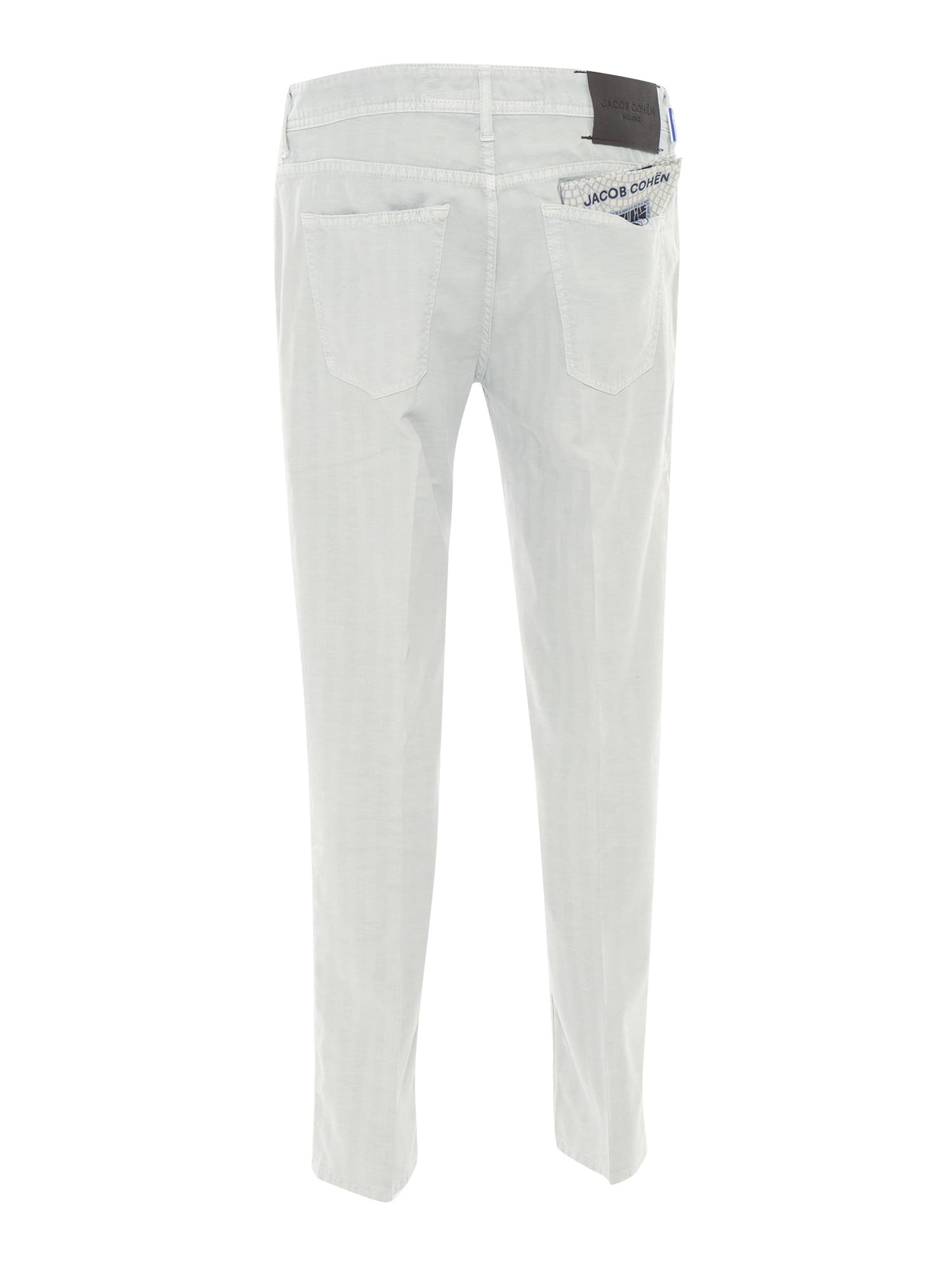 Jacob Cohen Cropped Slim Fit 5 Pocket Pants In Grey