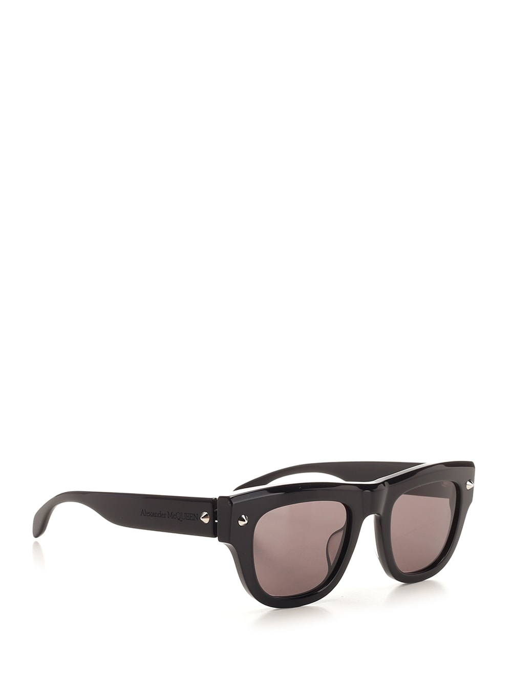 Alexander Mcqueen Sunglasses With Spike Studs In Blackblacksmoke