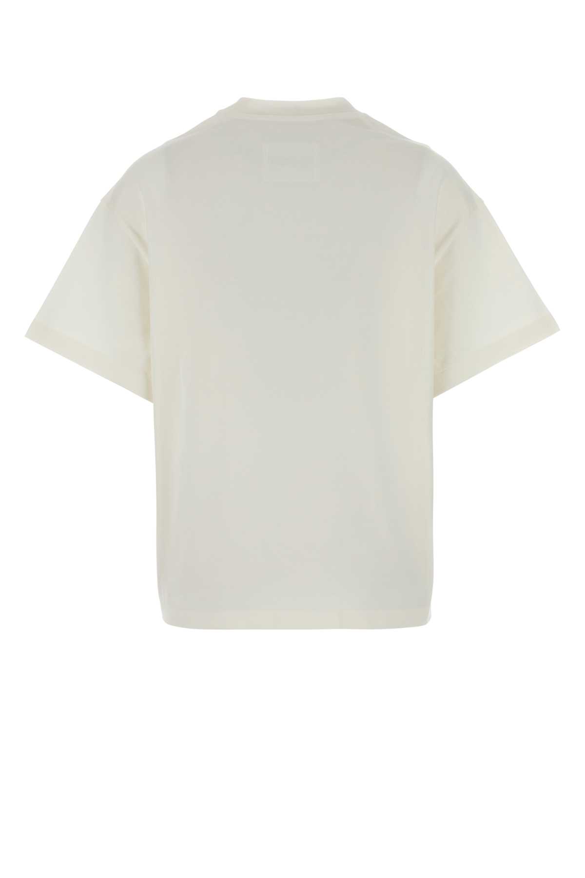 Jil Sander Crewneck Short Sleeves Classic Print T-shirt Clothing In White