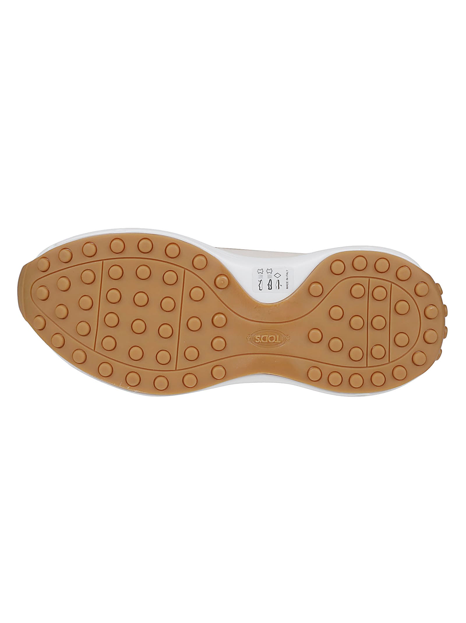 Tod's Beige Leather And Suede Sneakers In Animal Print
