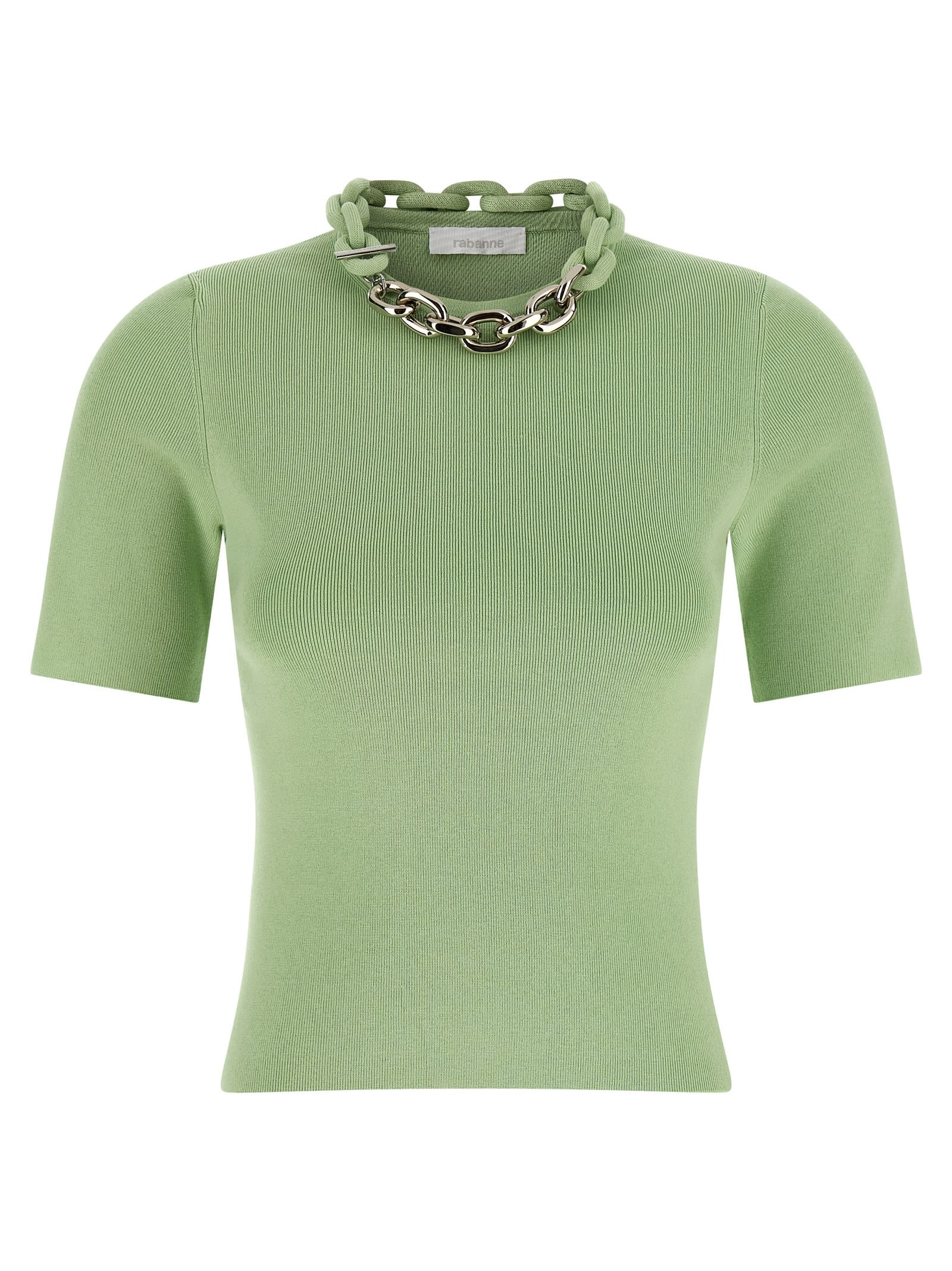 Rabanne Chain T-shirt In Green