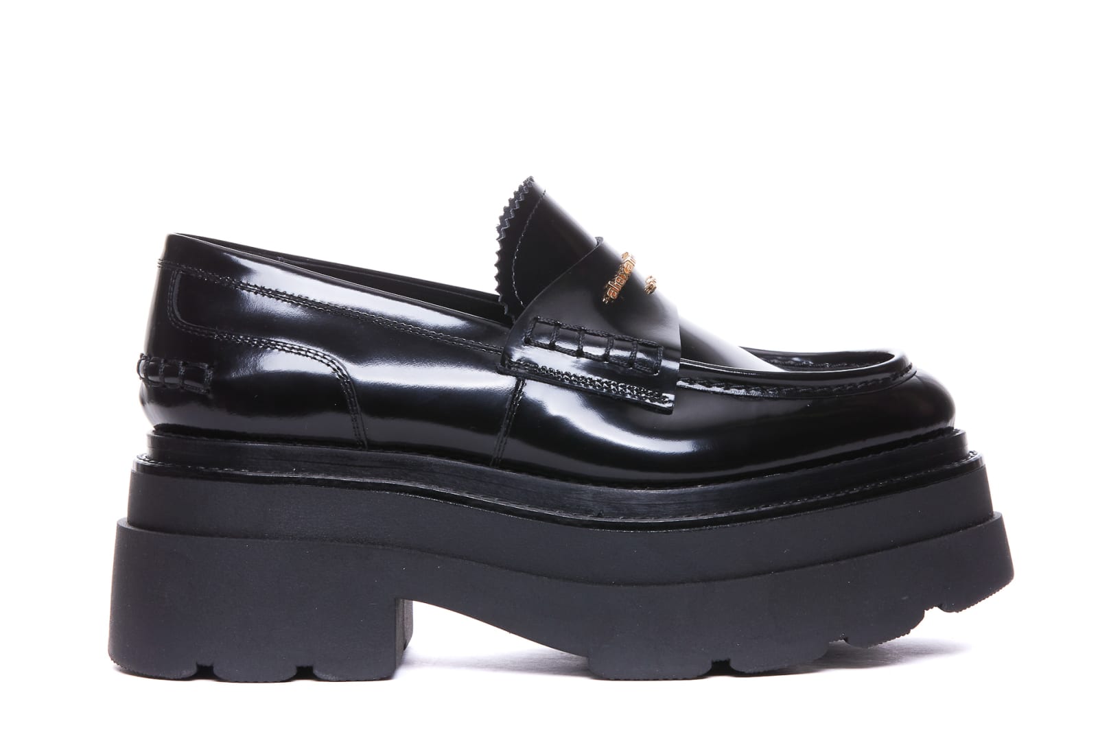 Shop Alexander Wang Carter Platform Loafers In Black