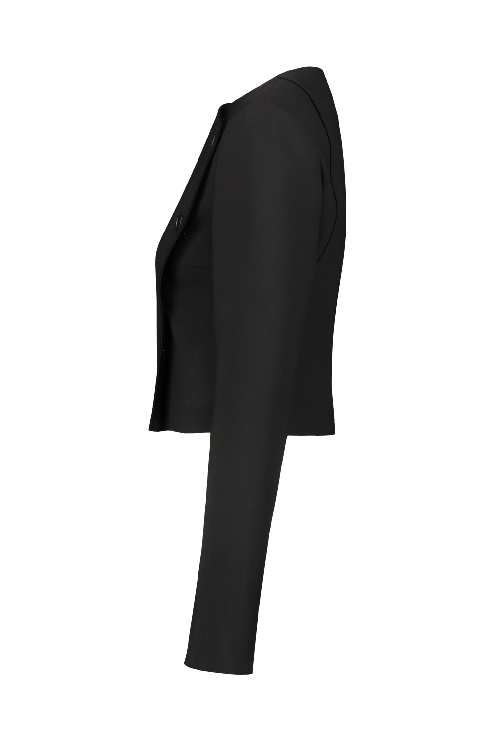 Courrèges Tailored Jacket Oblique Polywool In Black