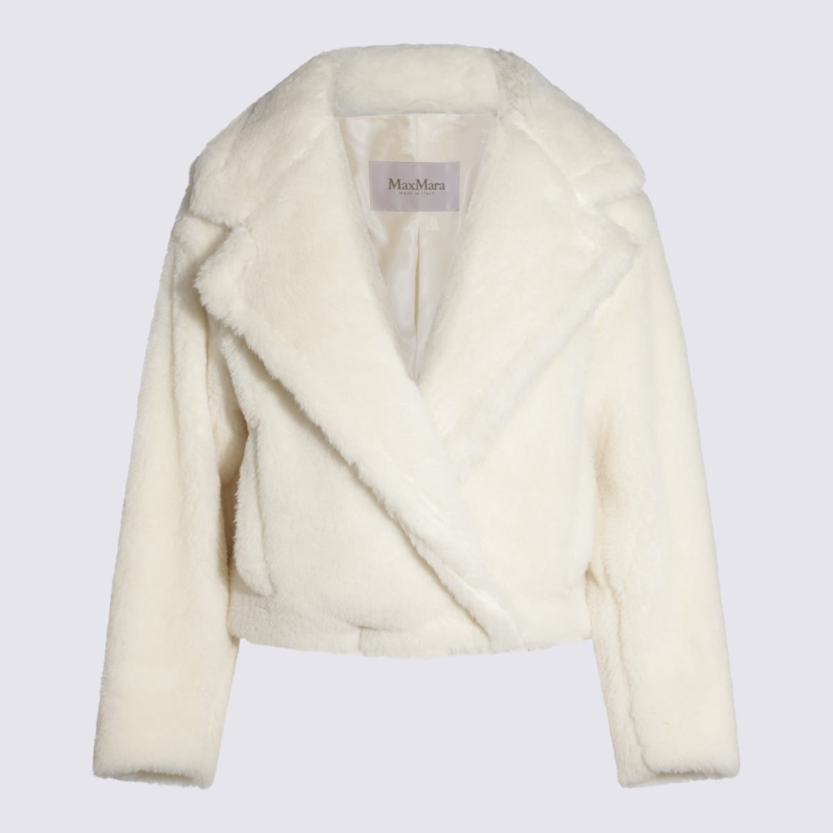 Max Mara White Wool Coat