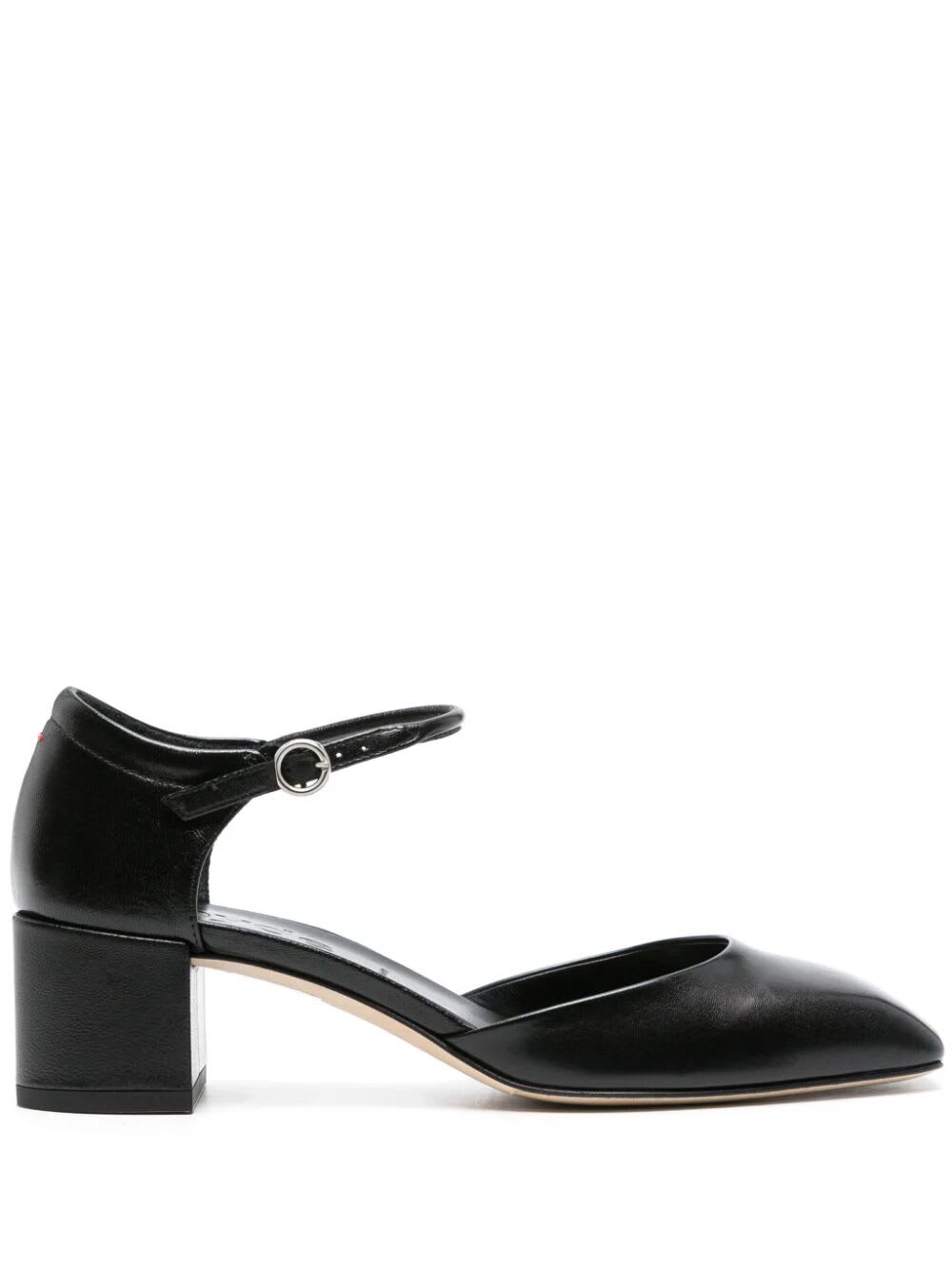 Shop Aeyde Magda Nappa Leather Black Shoes