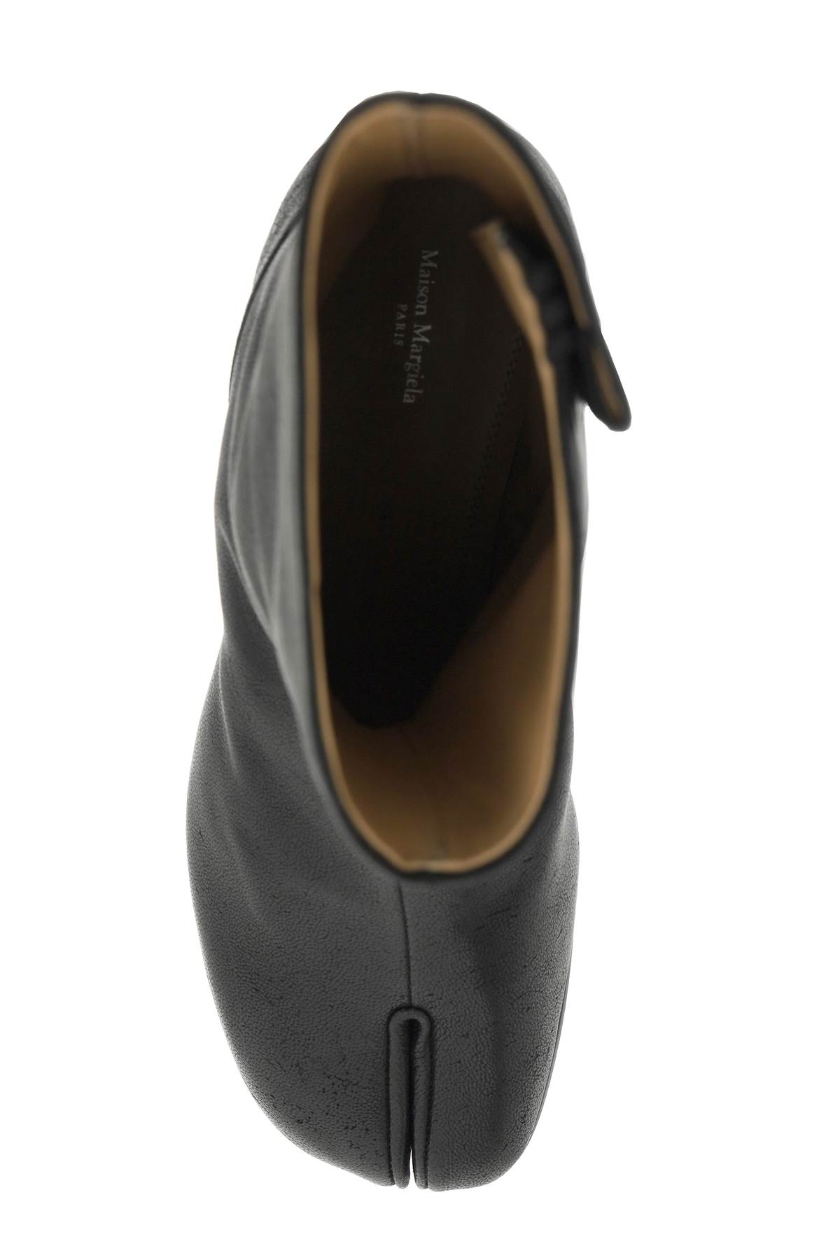 Maison Margiela Tabi High-ankle Leather Boots In Black