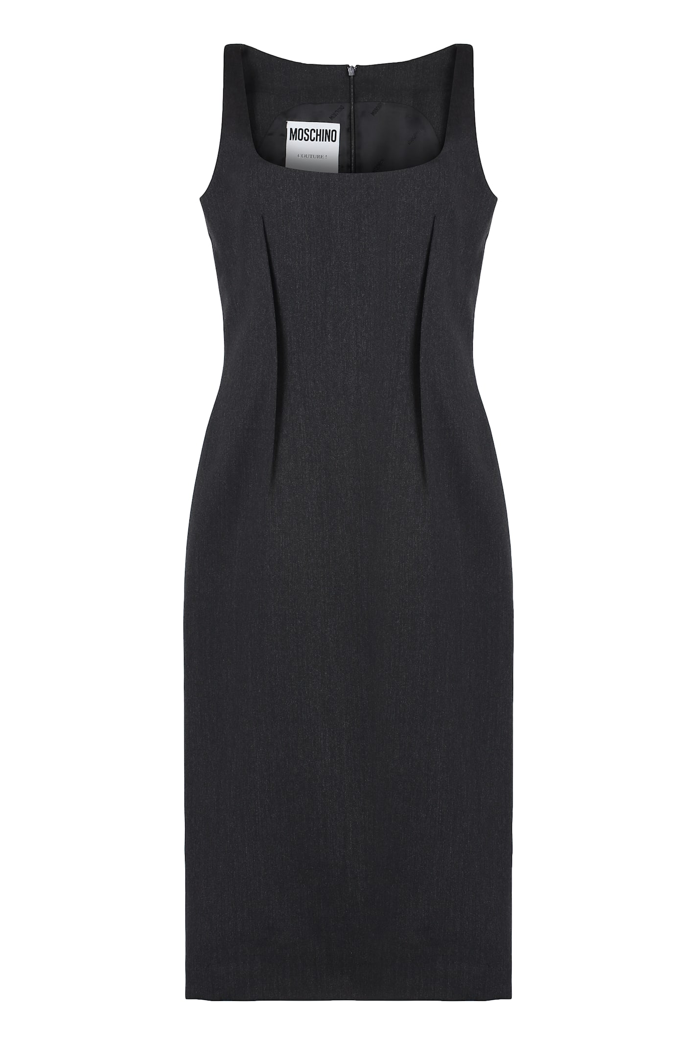 MOSCHINO VIRGIN WOOL MIDI DRESS 