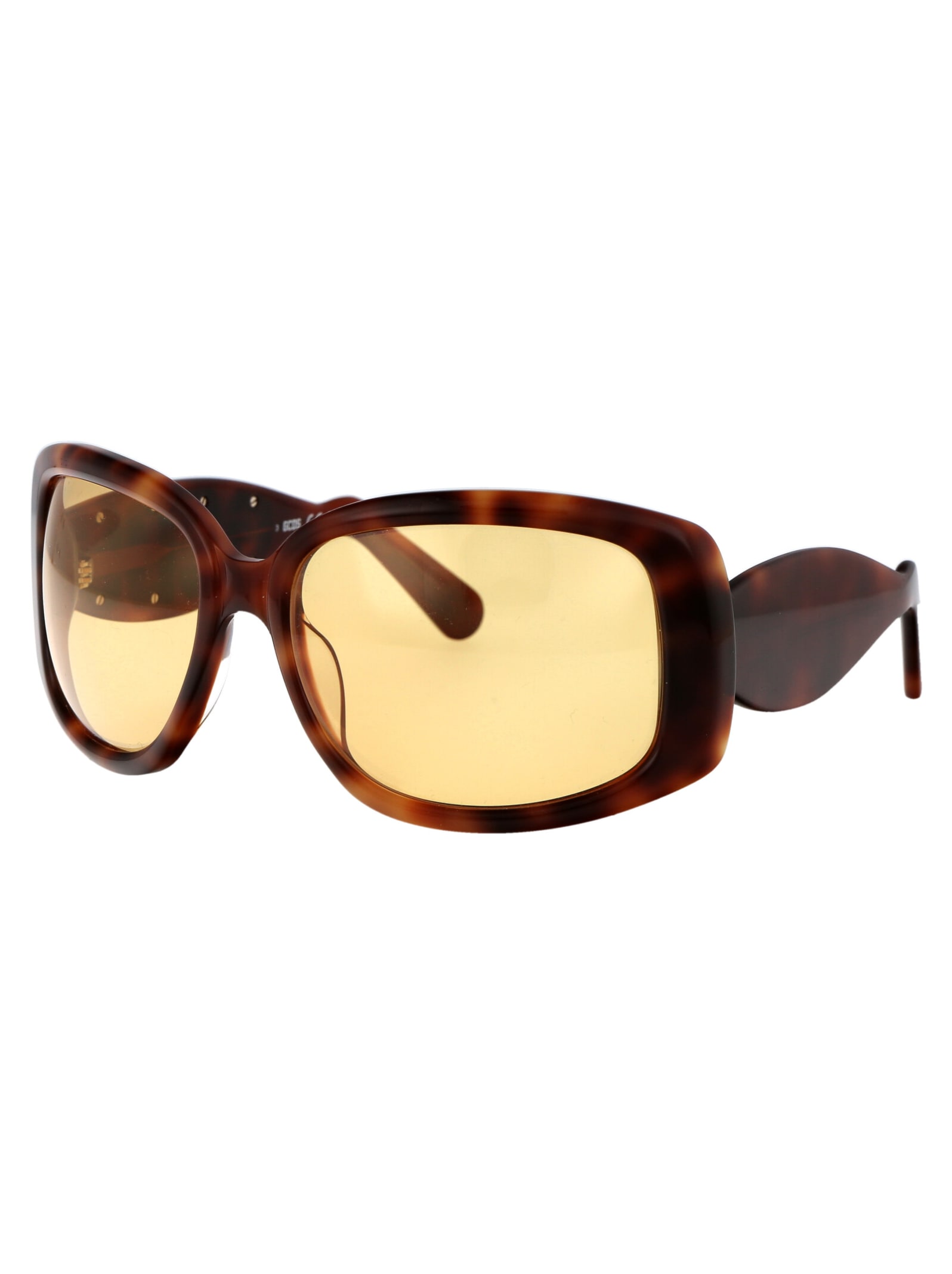 Shop Gcds Gd0030 Sunglasses In 53e Avana Bionda/marrone