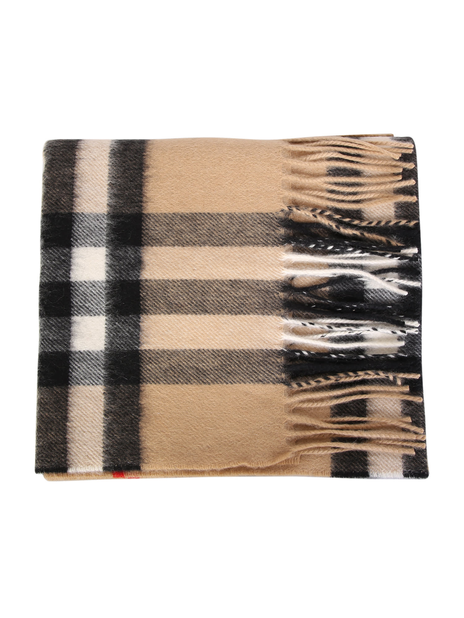 Burberry Cashmere Scarf With Classic Burberry Print. Simple But Essential, It Gives A Casual Touch To The Winter Look