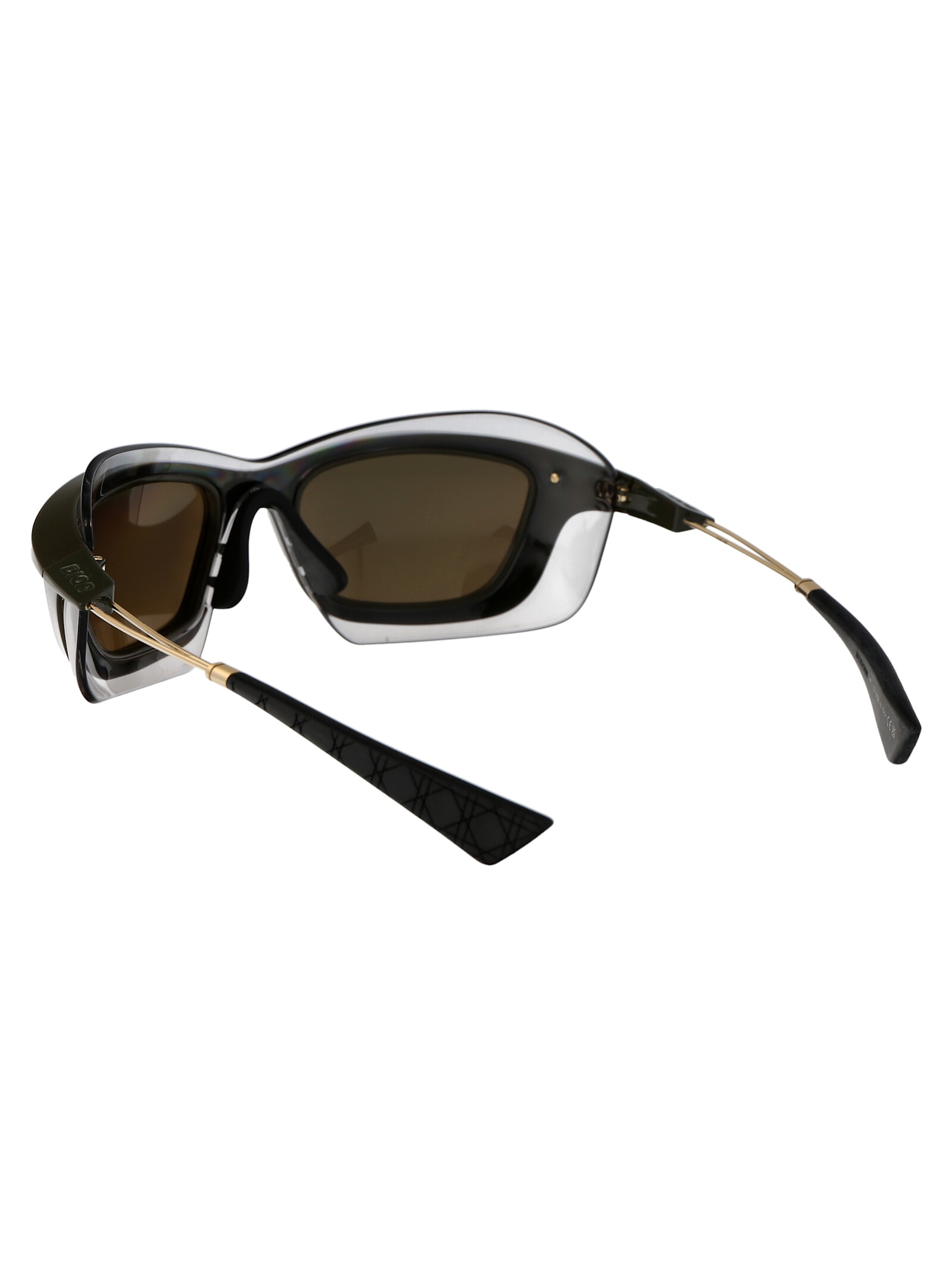 Shop Dior Xplorer S1u Sunglasses In 55h7 Dark Green/other / Brown Mirror