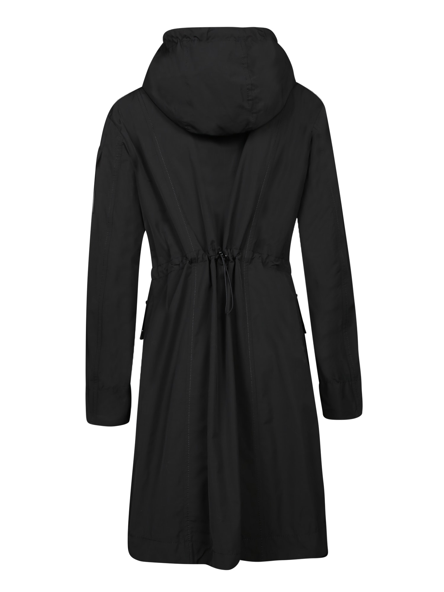 MONCLER LAERTE BLACK LONG PARKA TRENCH 