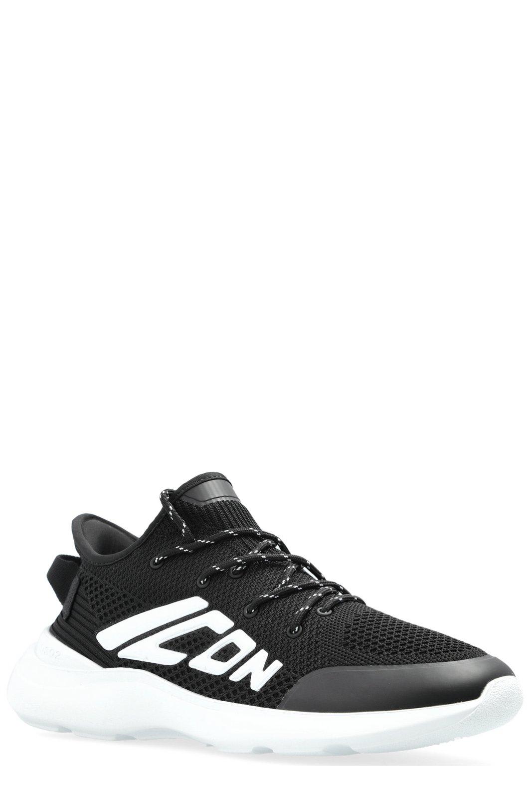 Dsquared2 Logo-embossed Lace-up Sneakers In Black