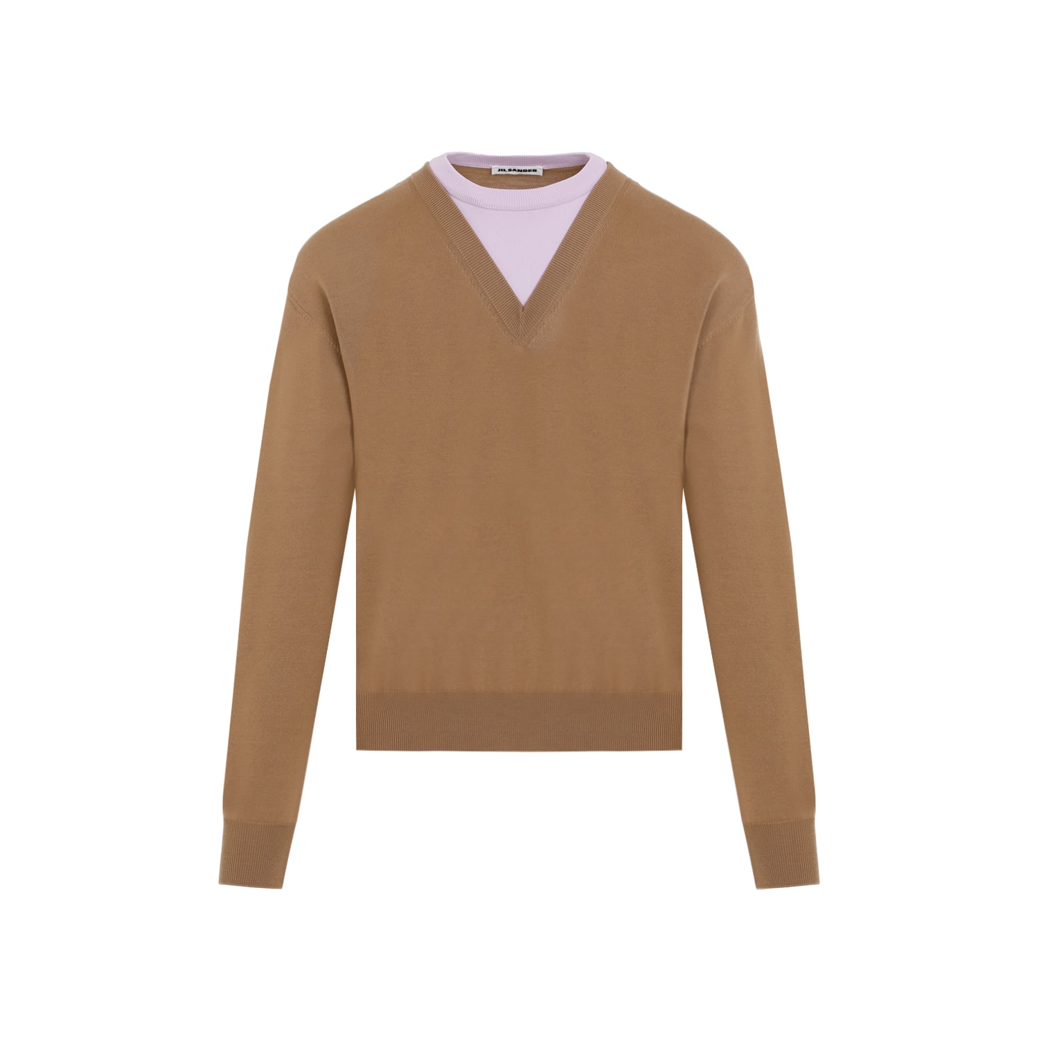 Shop Jil Sander Virgin Wool Pullover In Walnut