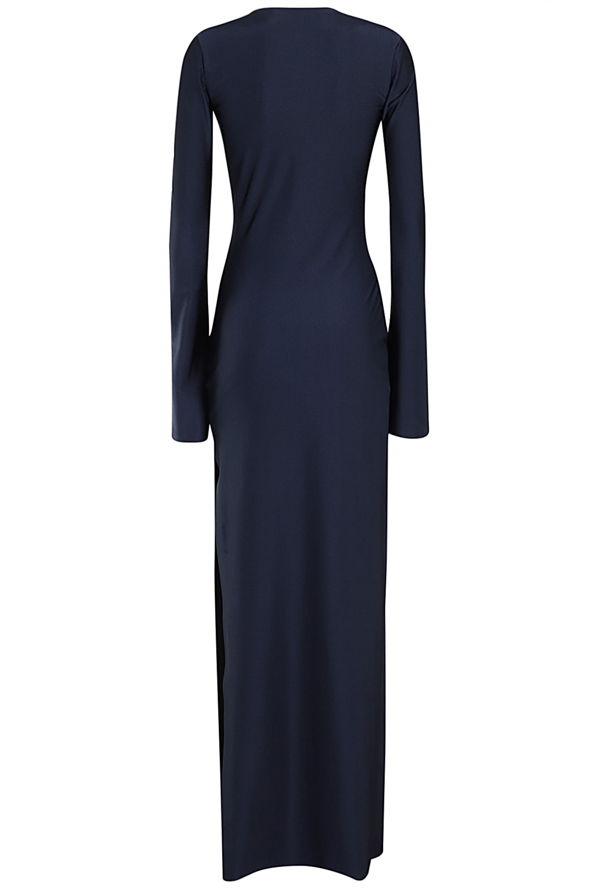 Shop Amen L Dress In Lycra W Piercing In Navy Blue