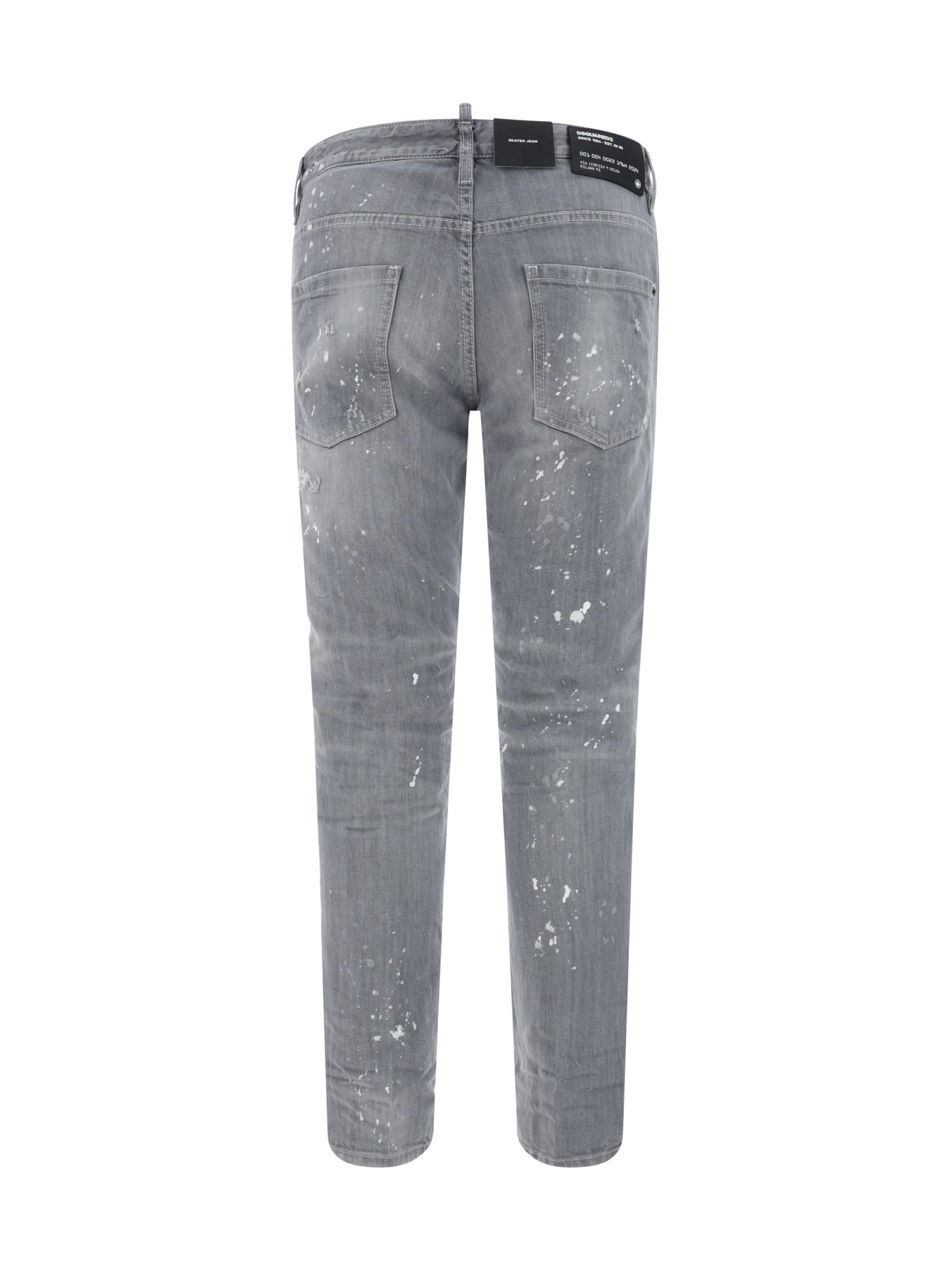 Shop Dsquared2 Skater Jeans In Grey