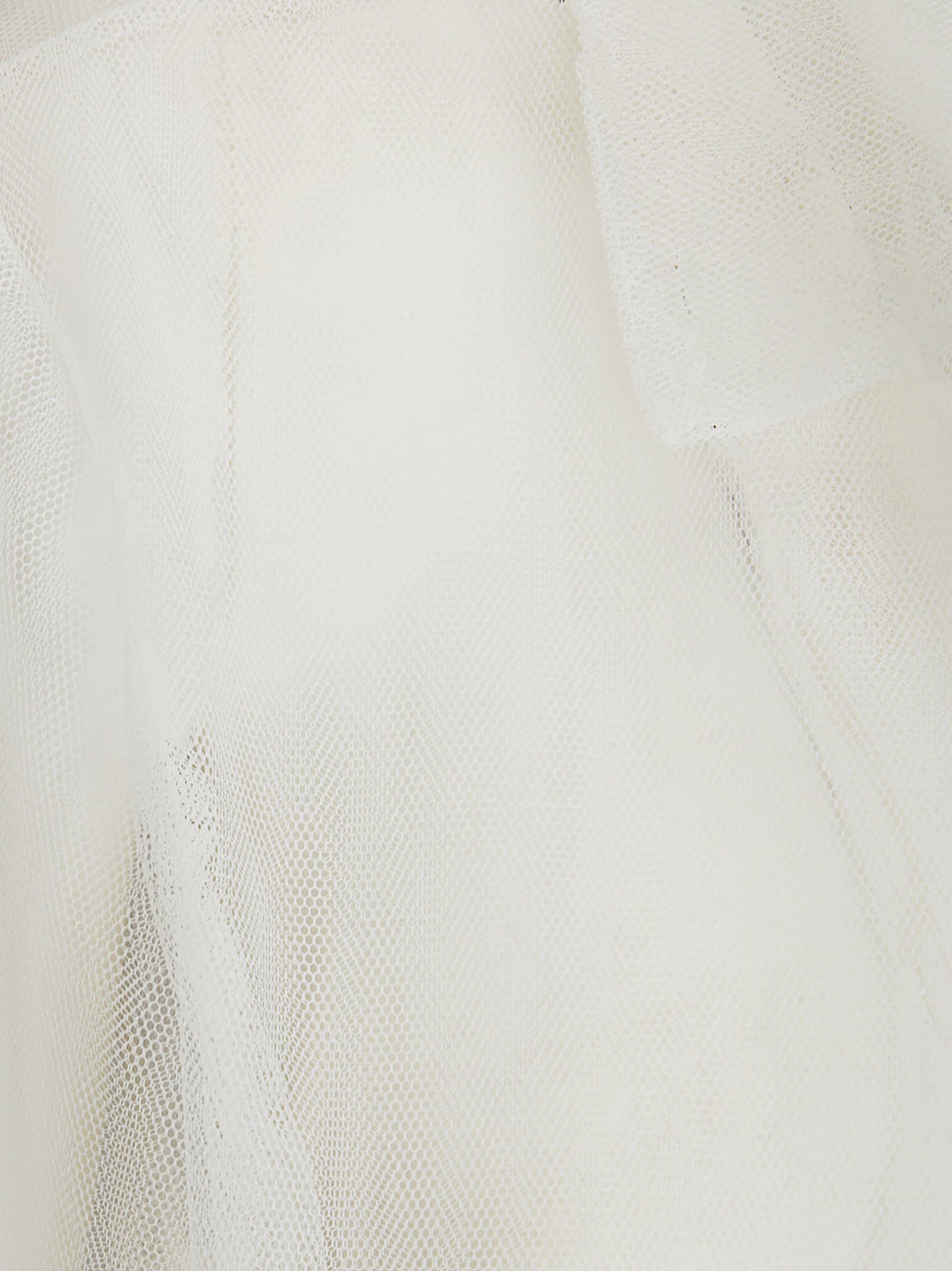 Maria Calderara Long Sleeve Transparent Tulle Trench Coat