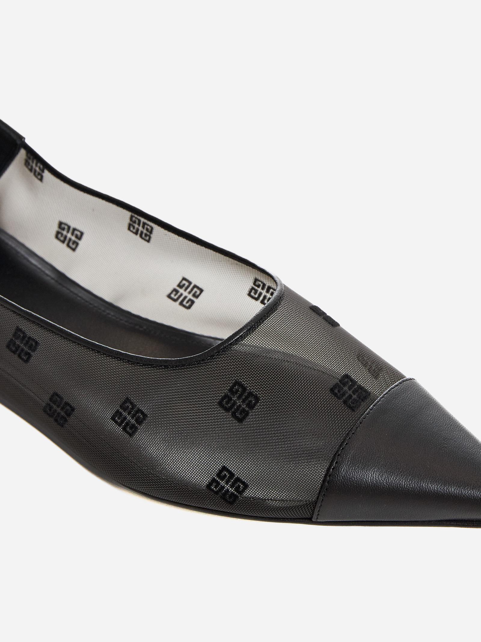 Shop Givenchy 4g Mesh Ballet Flats In Nero