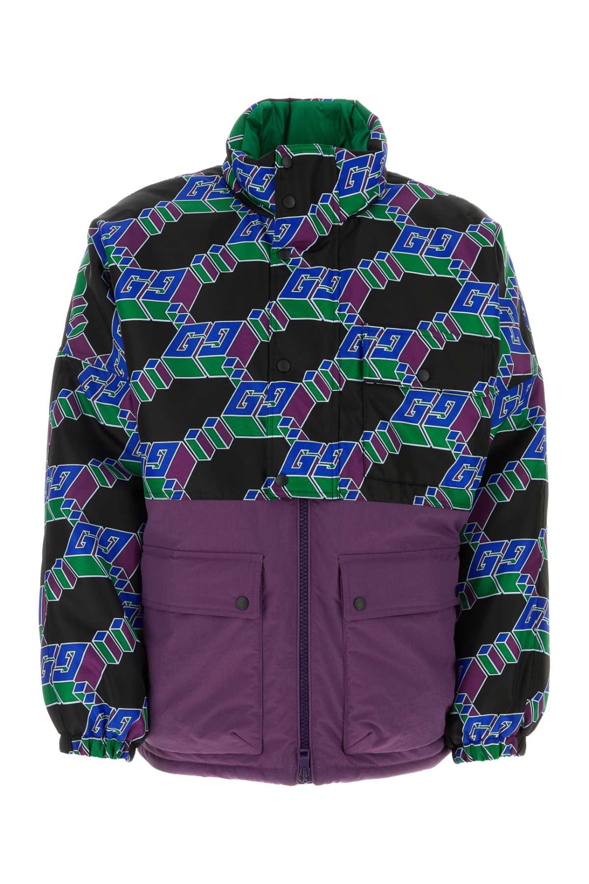 Multicolor Nylon Padded Jacket