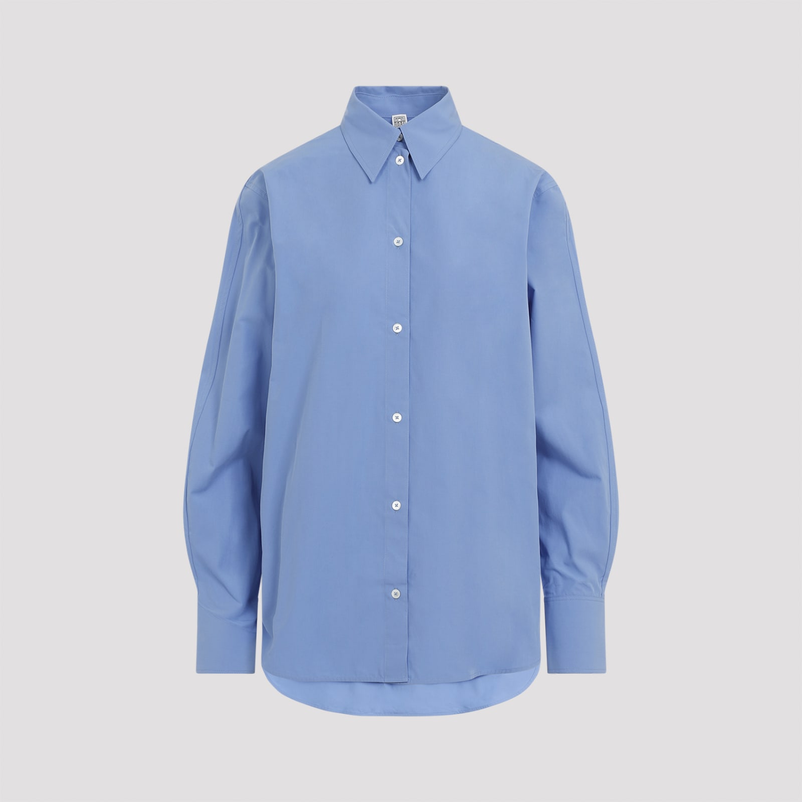 Shop Totême Kimono Sleeve Shirt In Cornflower