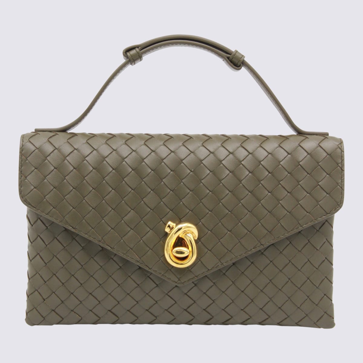 Bottega Veneta Women Knot Lock Cypress Coloured Bag In Green
