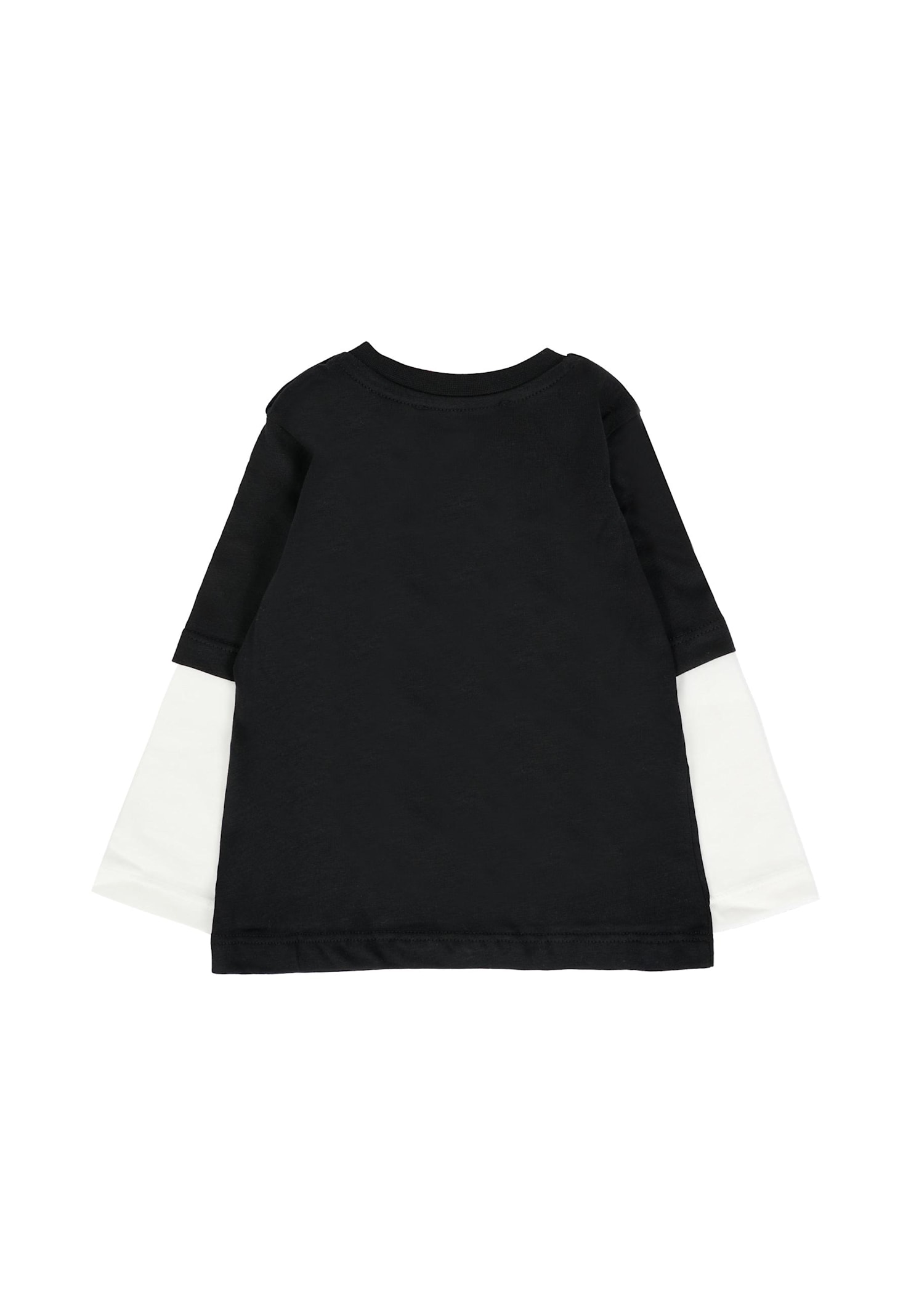 Msgm Black T-shirt For Baby Boy With Logo In Black