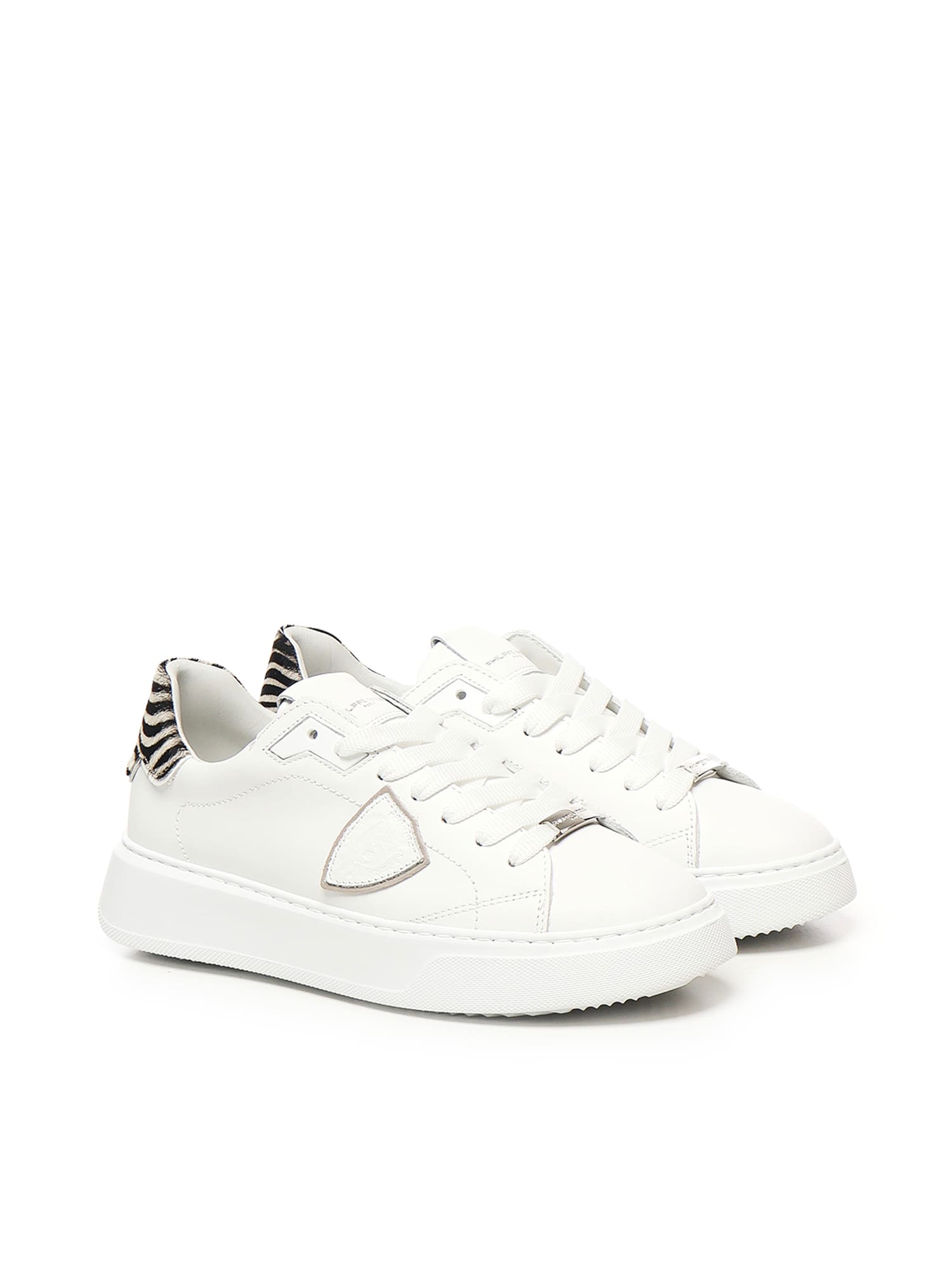 Philippe Model Temple Low Sneakers In White