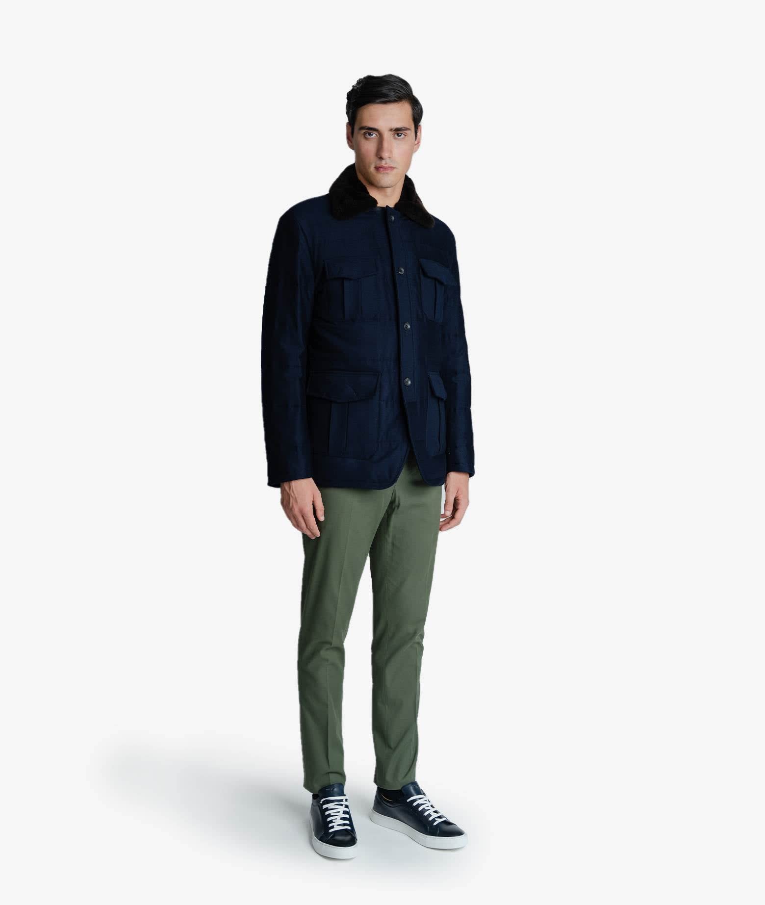 Larusmiani Quilted Jacket Jacket In Blue